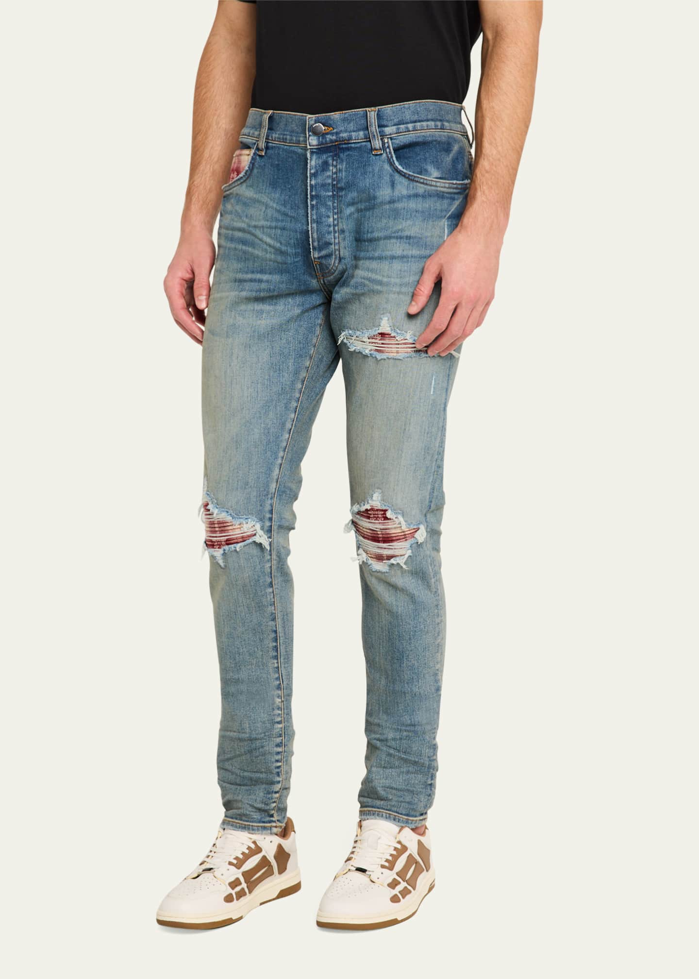 Amiri Men's MA Quad Plaid MX1 Jeans Image 4 of 5