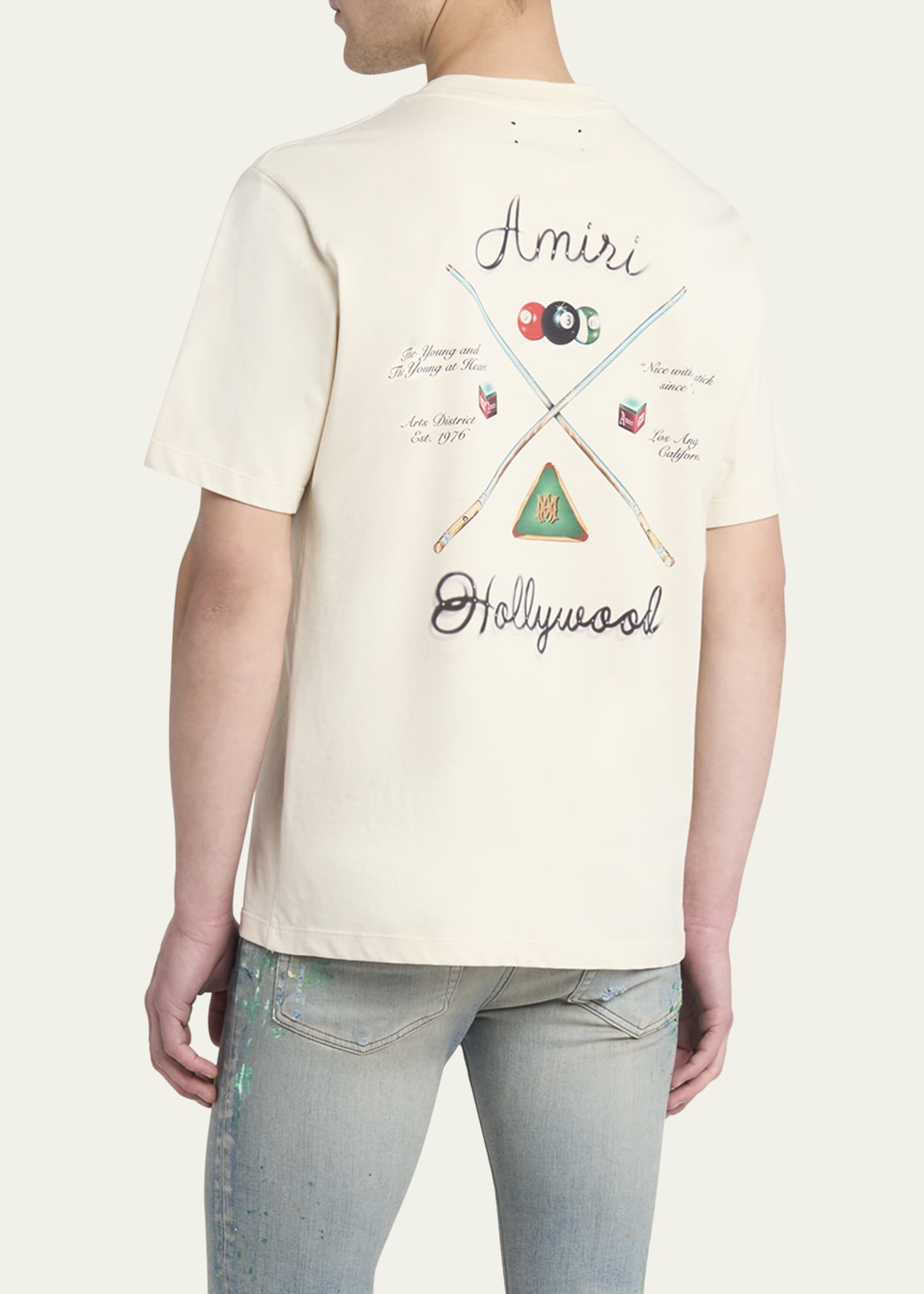 Amiri Men's Pool Cue T-Shirt Image 3 of 5