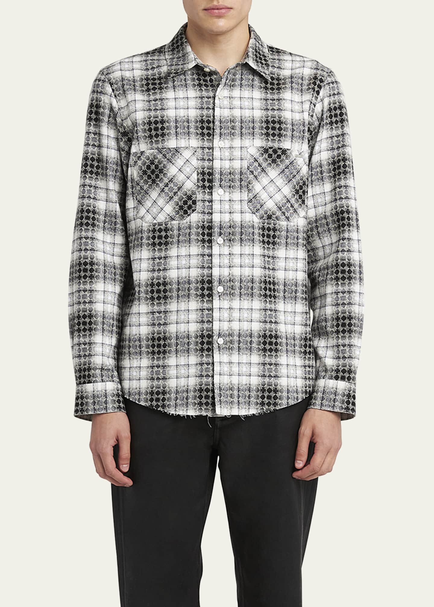 Amiri Men's MA Quad Flannel Button-Down Shirt - Bergdorf Goodman