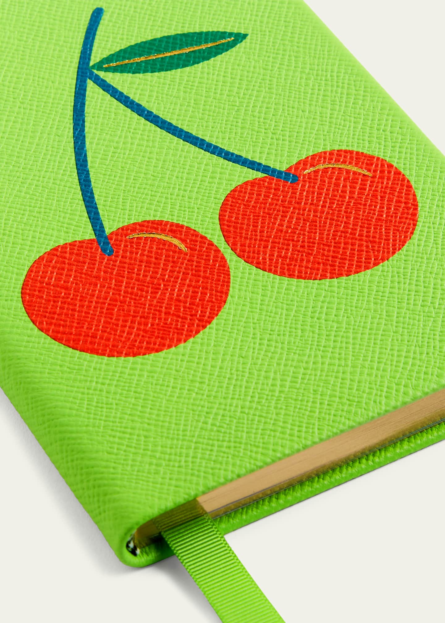 Smythson Chelsea Charm Cherry Notebook in Panama Leather Image 2 of 3