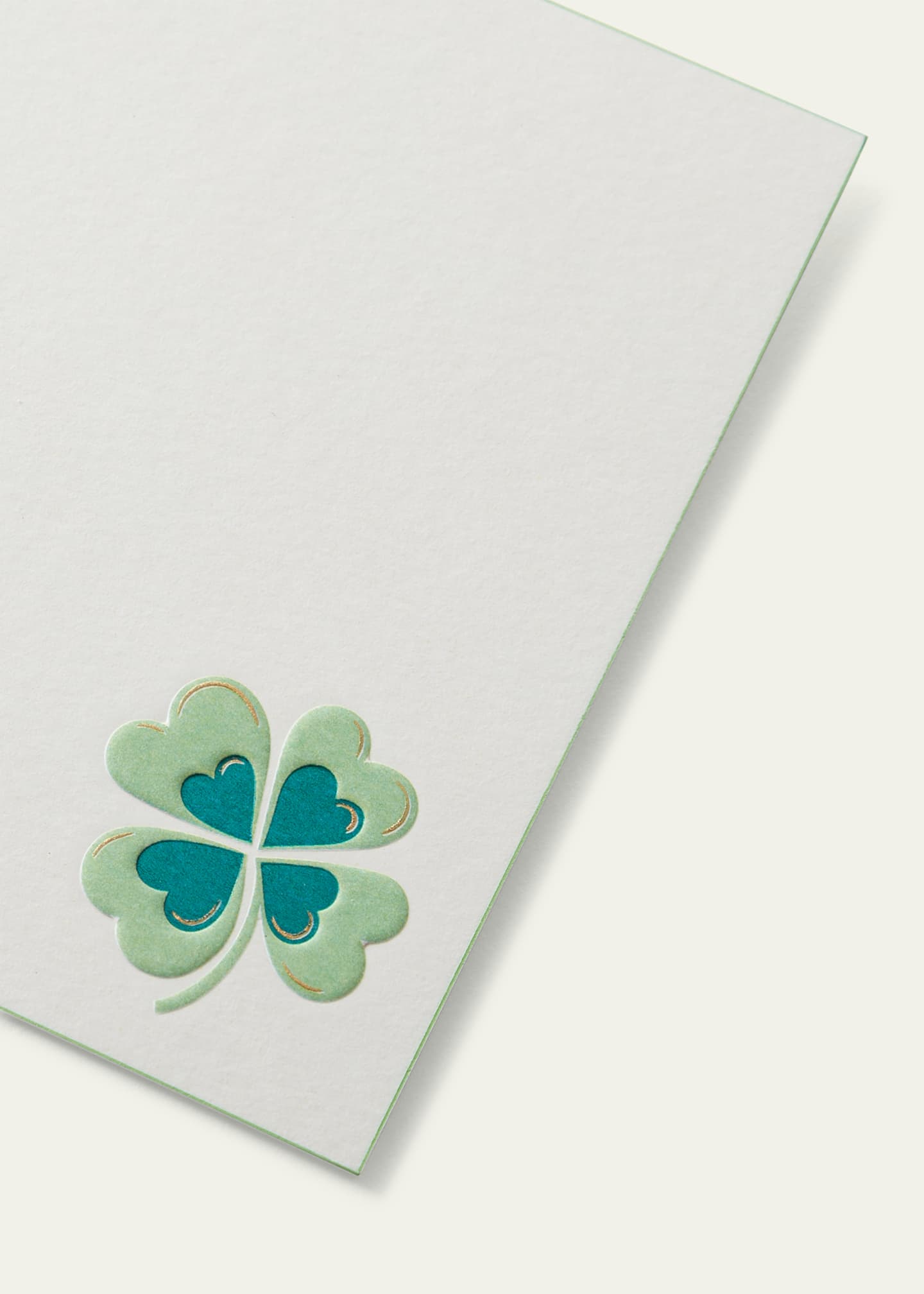 Smythson Charm Four Leaf Clover Notecards, Set of 10 Image 2 of 4