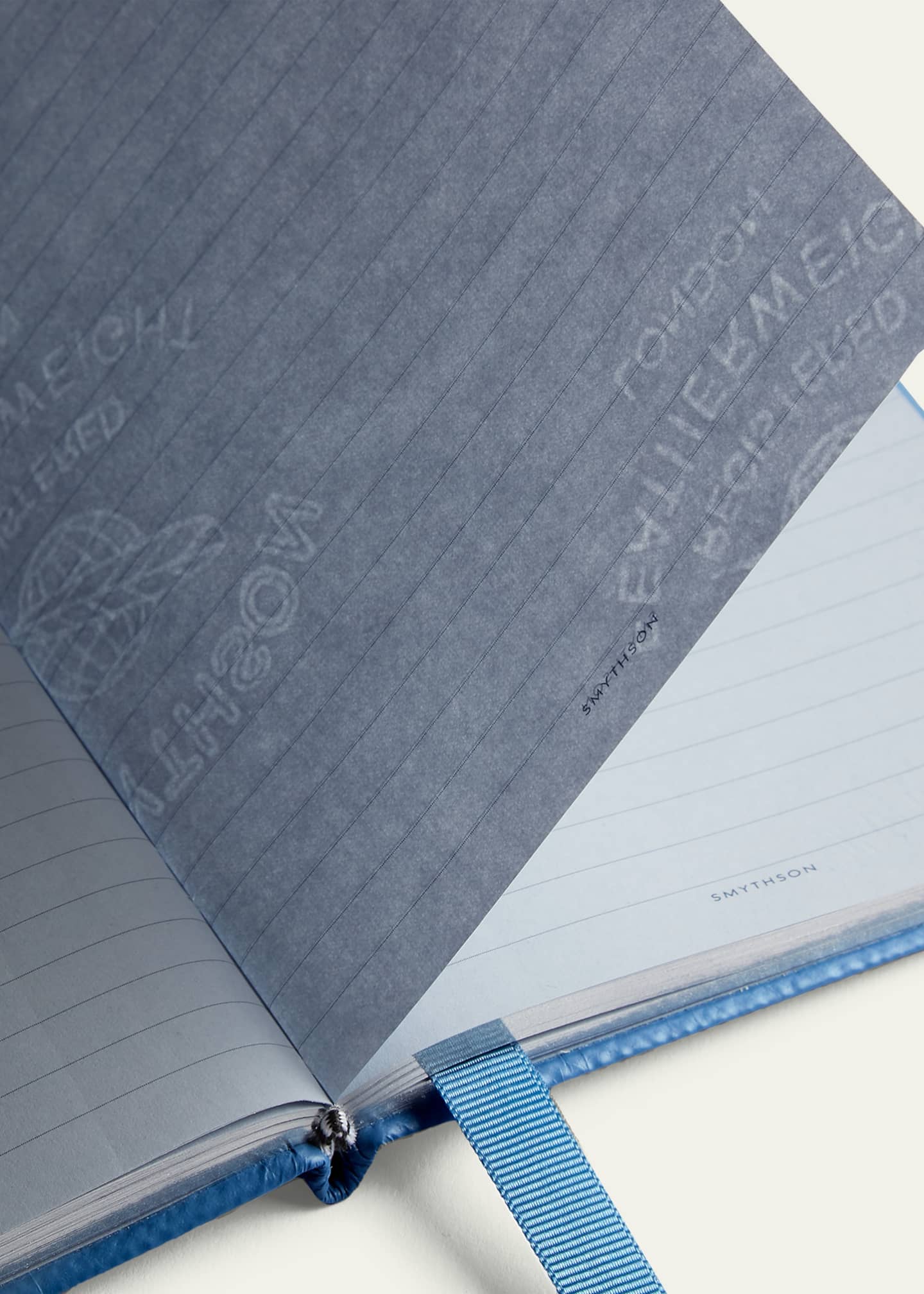 Smythson Dreams Chelsea Notebook in Panama Leather, Nile Blue ...