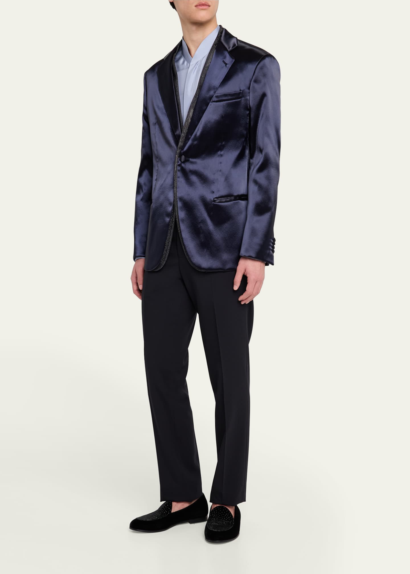 Giorgio Armani Men's Soho Rhinestone-Trim Tuxedo Jacket Image 2 of 8