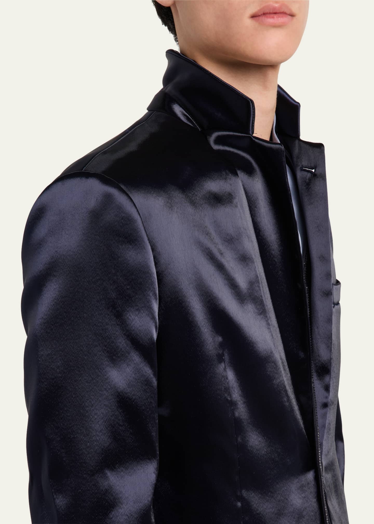Giorgio Armani Men's Soho Rhinestone-Trim Tuxedo Jacket Image 7 of 8