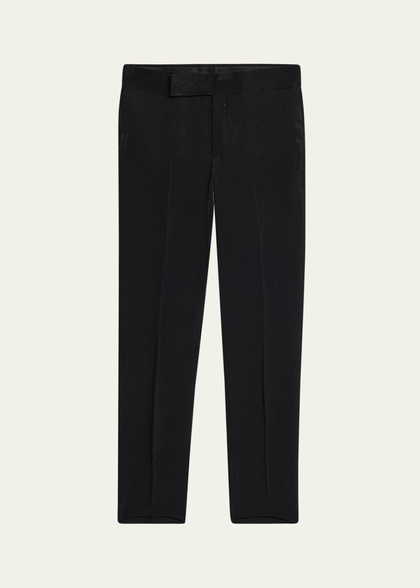 Giorgio Armani Men's Flat-Front Creased Trousers Image 1 of 5