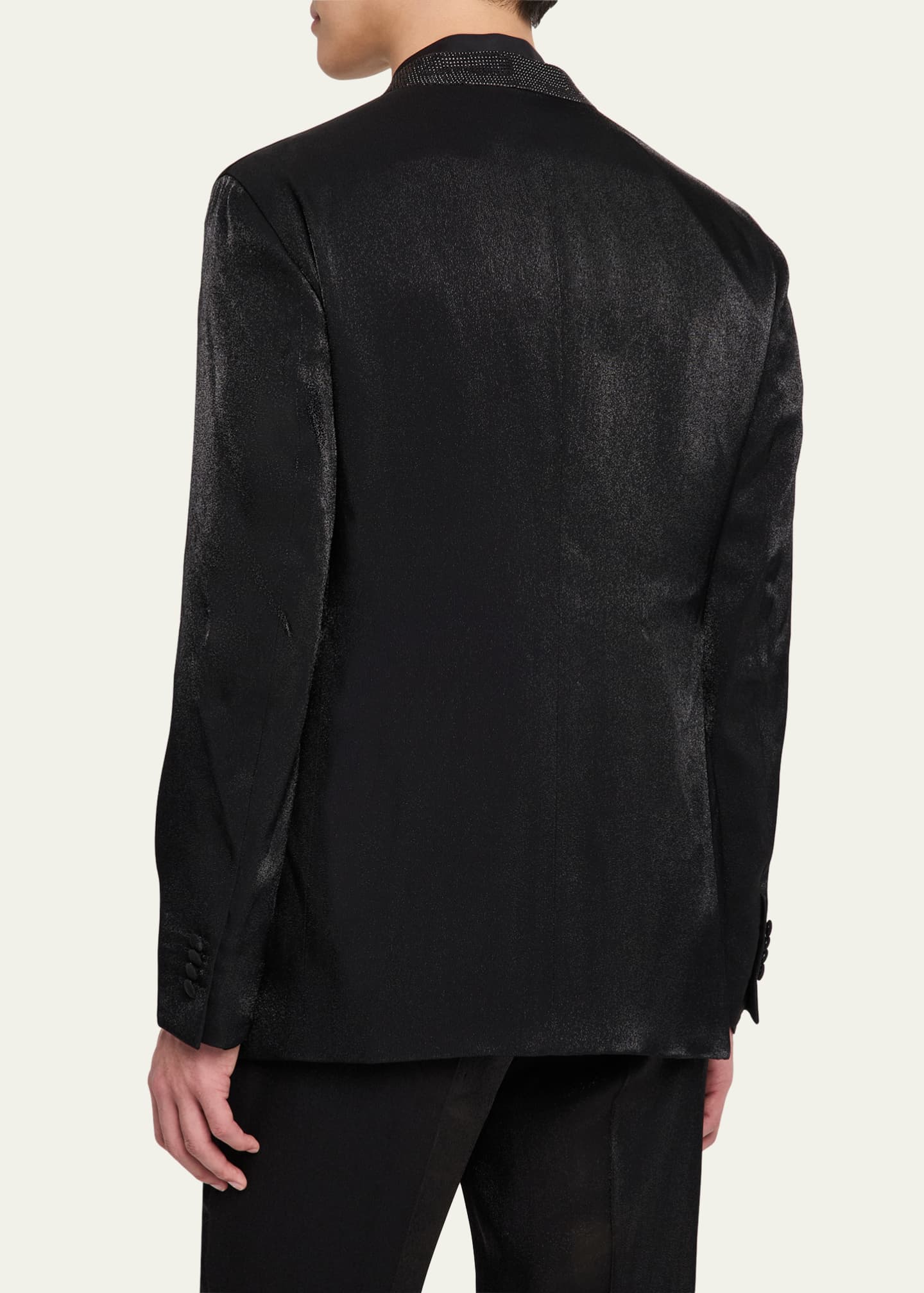 Giorgio Armani Men's Upton Strass-Trim Smoking Blazer Image 3 of 8