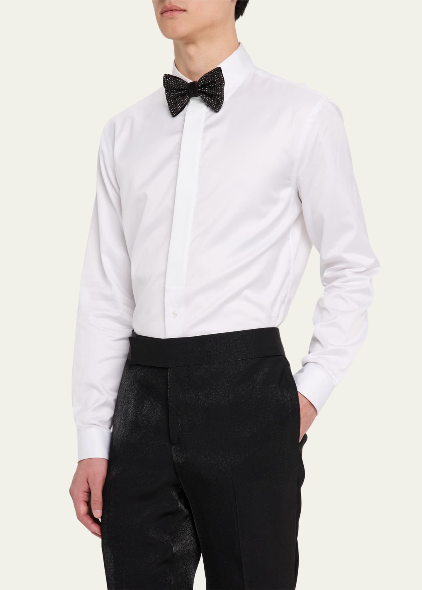 Giorgio Armani Men's Cotton Placket Formal Shirt Image 4 of 5