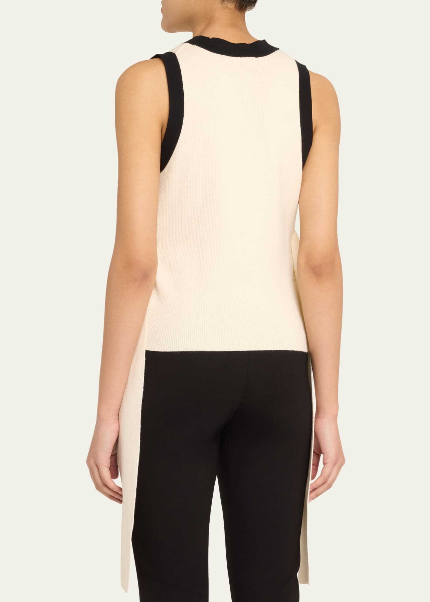 Toccin Collins Sleeveless Knit Tie-Front Vest Image 3 of 5