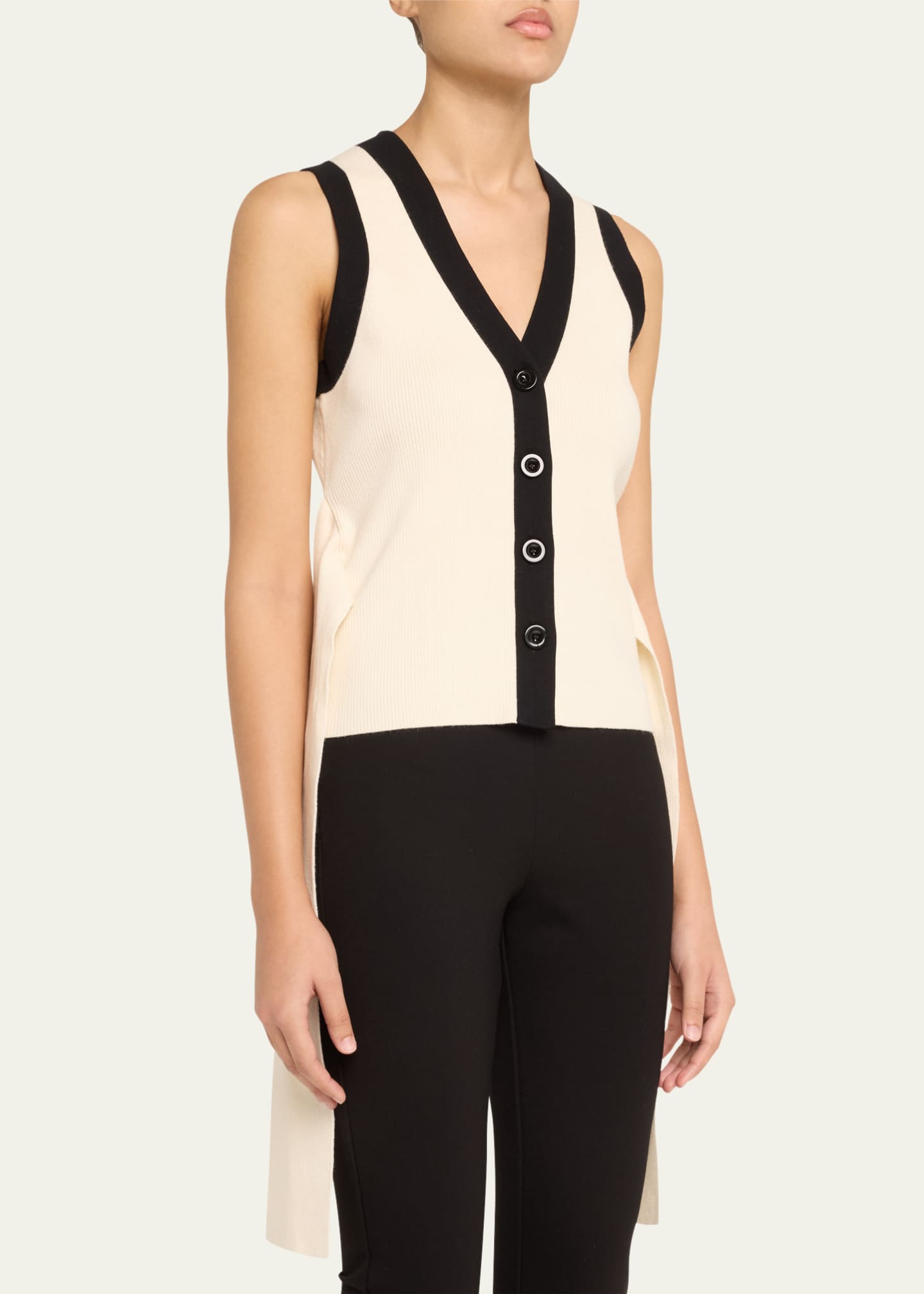 Toccin Collins Sleeveless Knit Tie-Front Vest Image 4 of 5