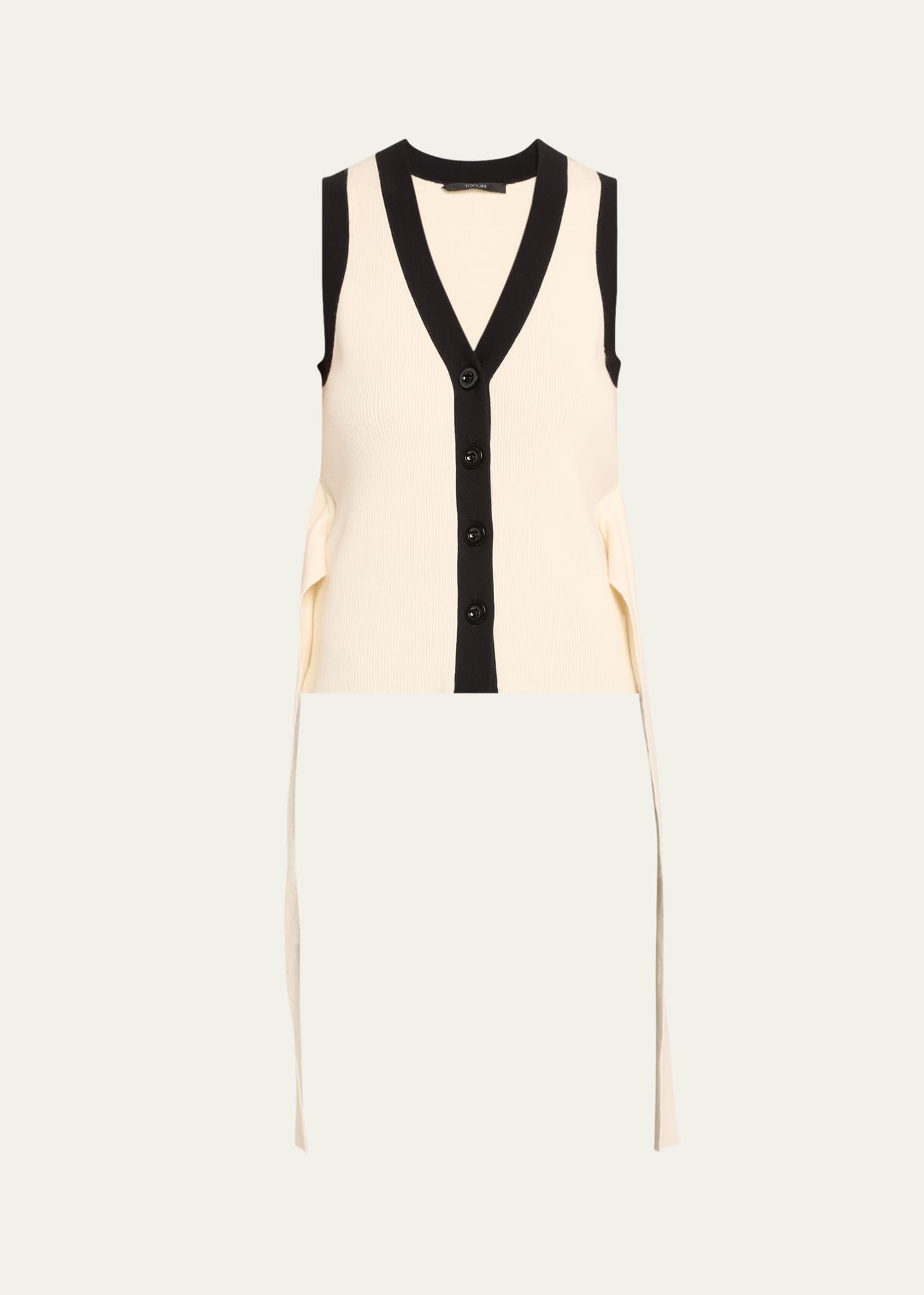 Toccin Collins Sleeveless Knit Tie-Front Vest Image 1 of 5
