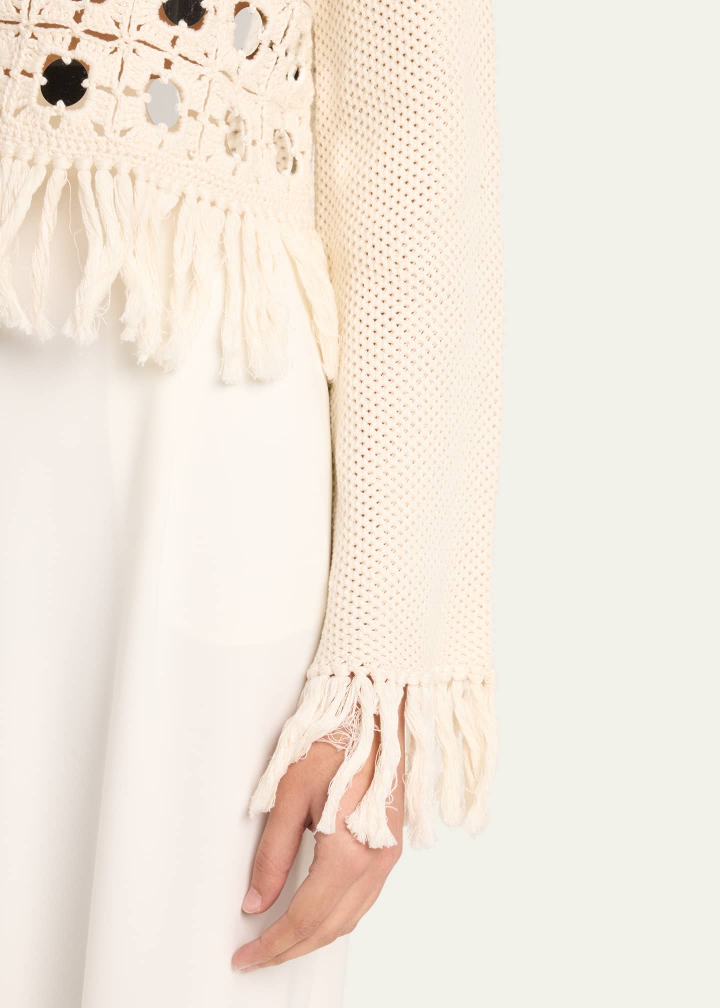 Toccin Camilla Mirror Long-Sleeve Fringe Top Image 5 of 5