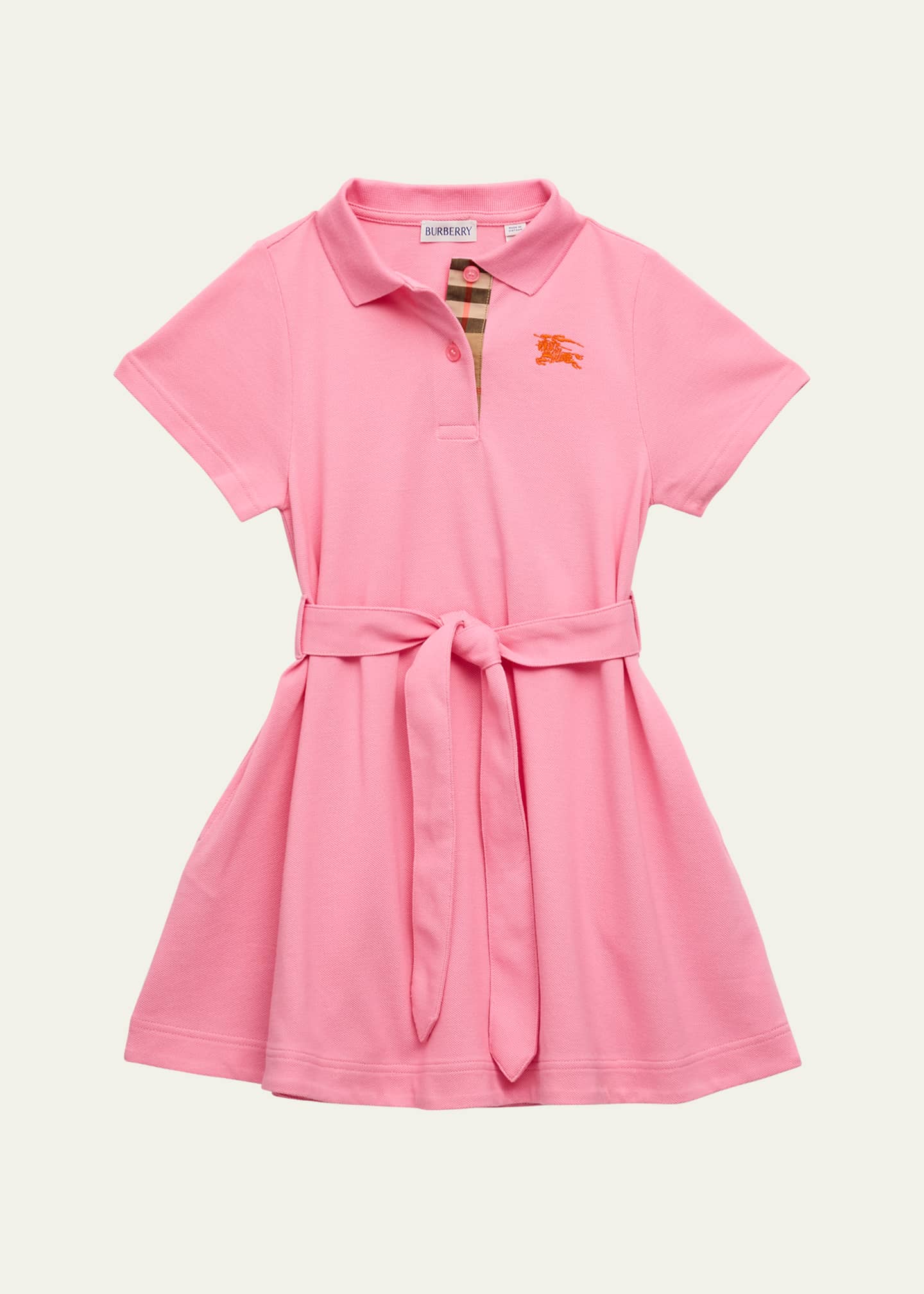 Burberry Girl's Astrid Cotton Pique Polo Dress, Size 3-14 Image 1 of 3