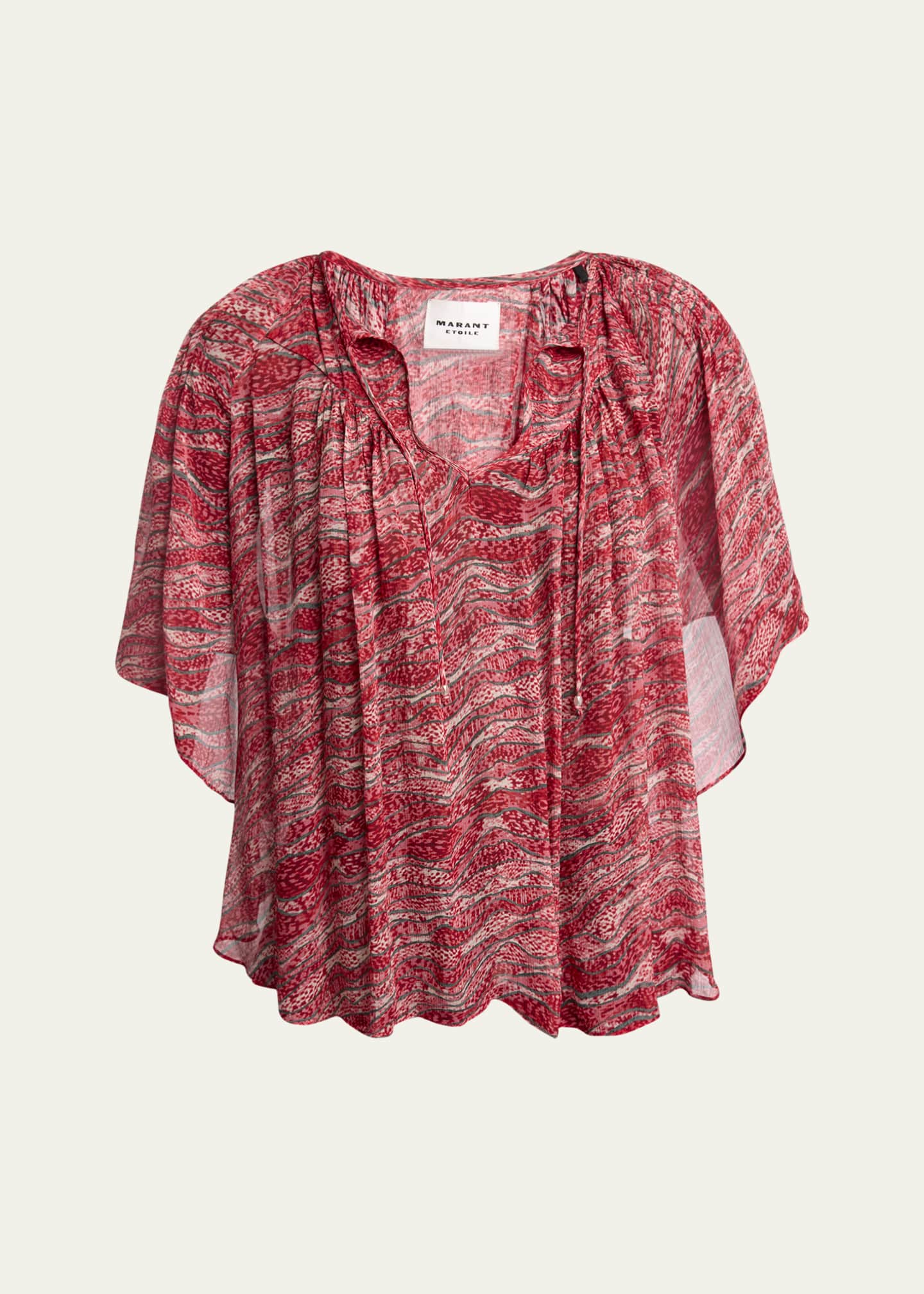 Etoile Isabel Marant Neslya Short-Sleeve Blouse Image 1 of 5