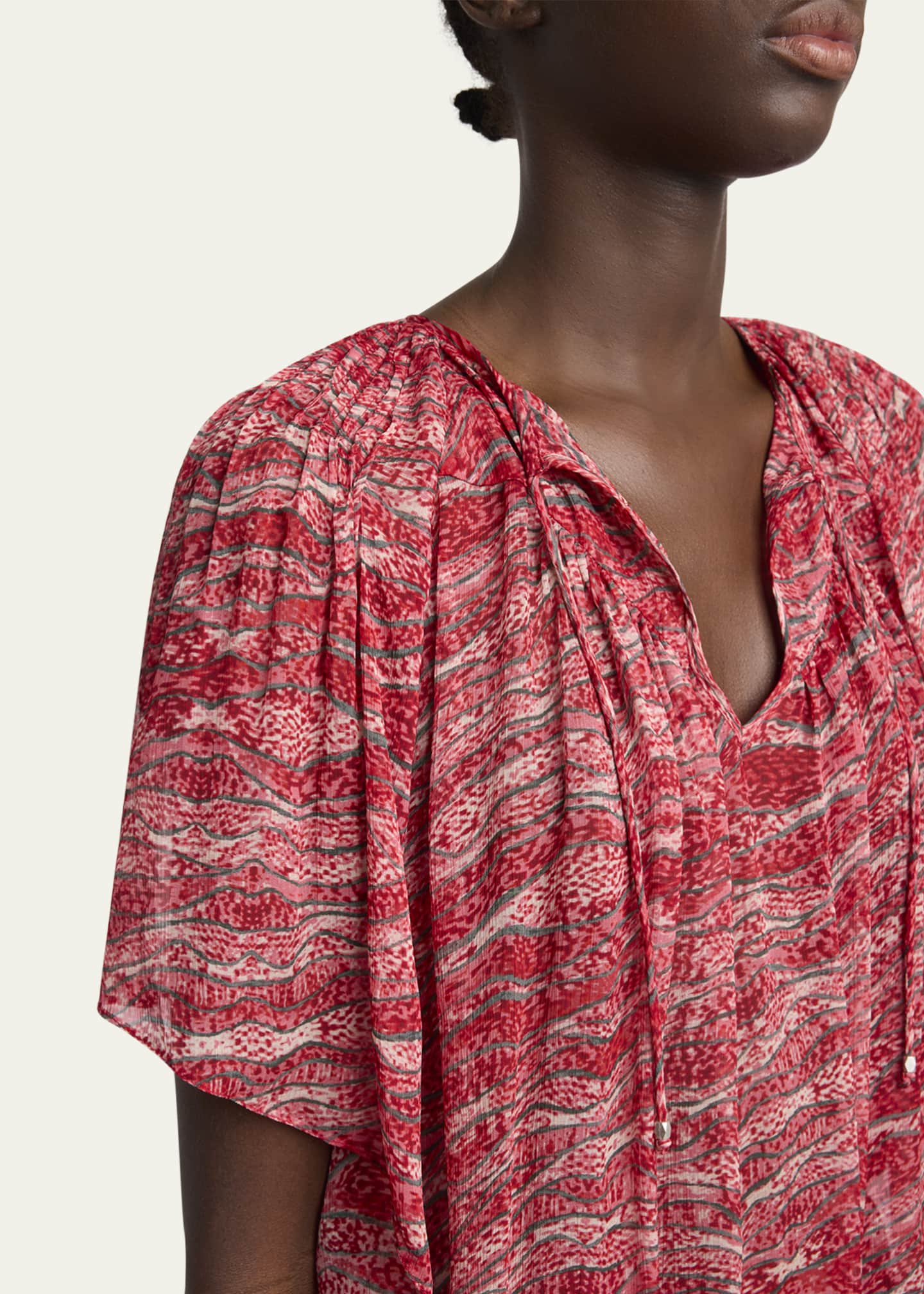 Etoile Isabel Marant Neslya Short-Sleeve Blouse Image 5 of 5