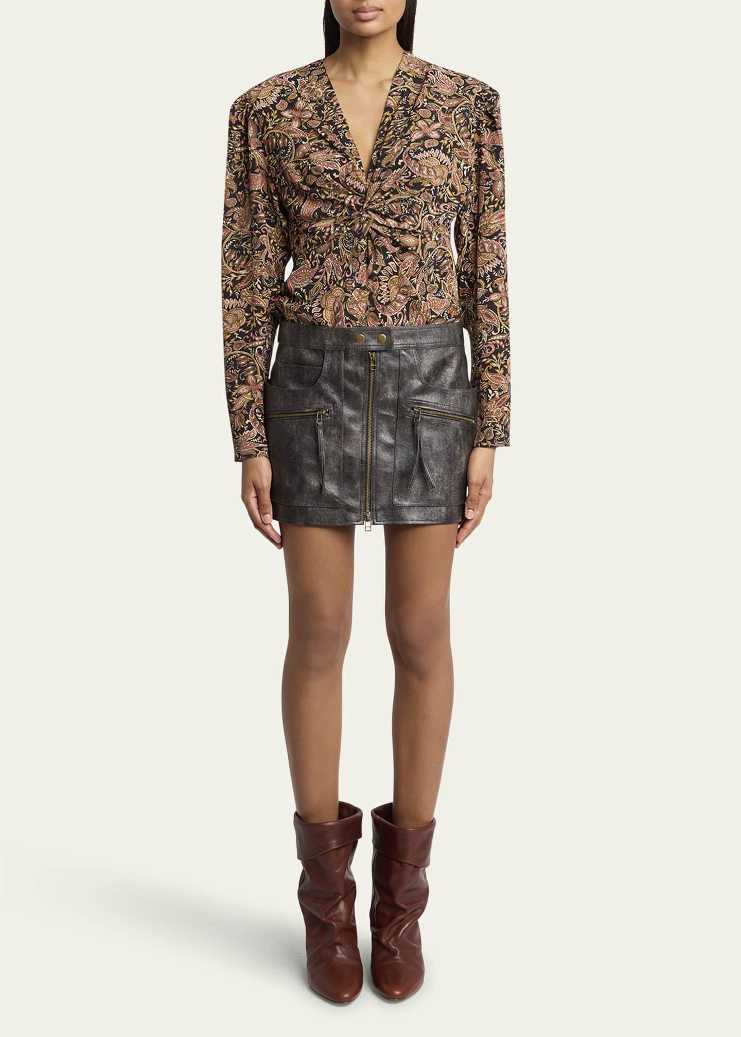 Etoile Isabel Marant Zekia Twist Front Blouse Image 2 of 5
