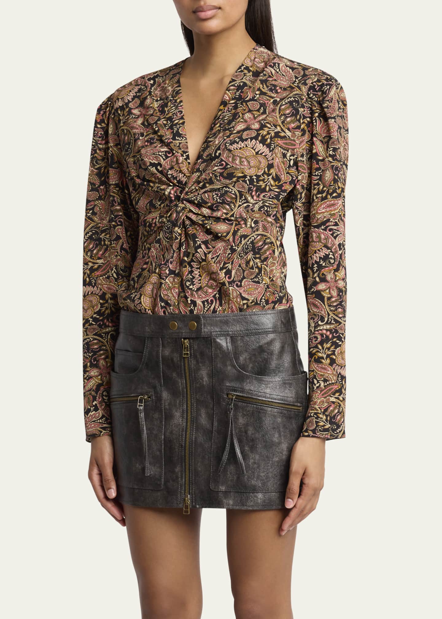 Etoile Isabel Marant Zekia Twist Front Blouse Image 4 of 5