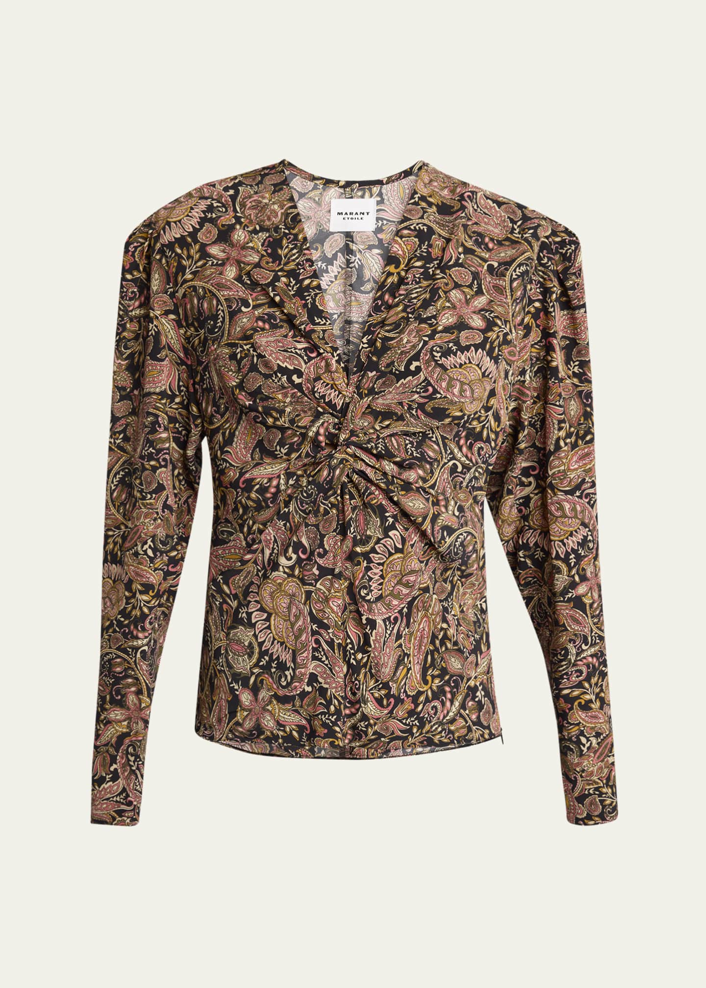 Etoile Isabel Marant Zekia Twist Front Blouse Image 1 of 5
