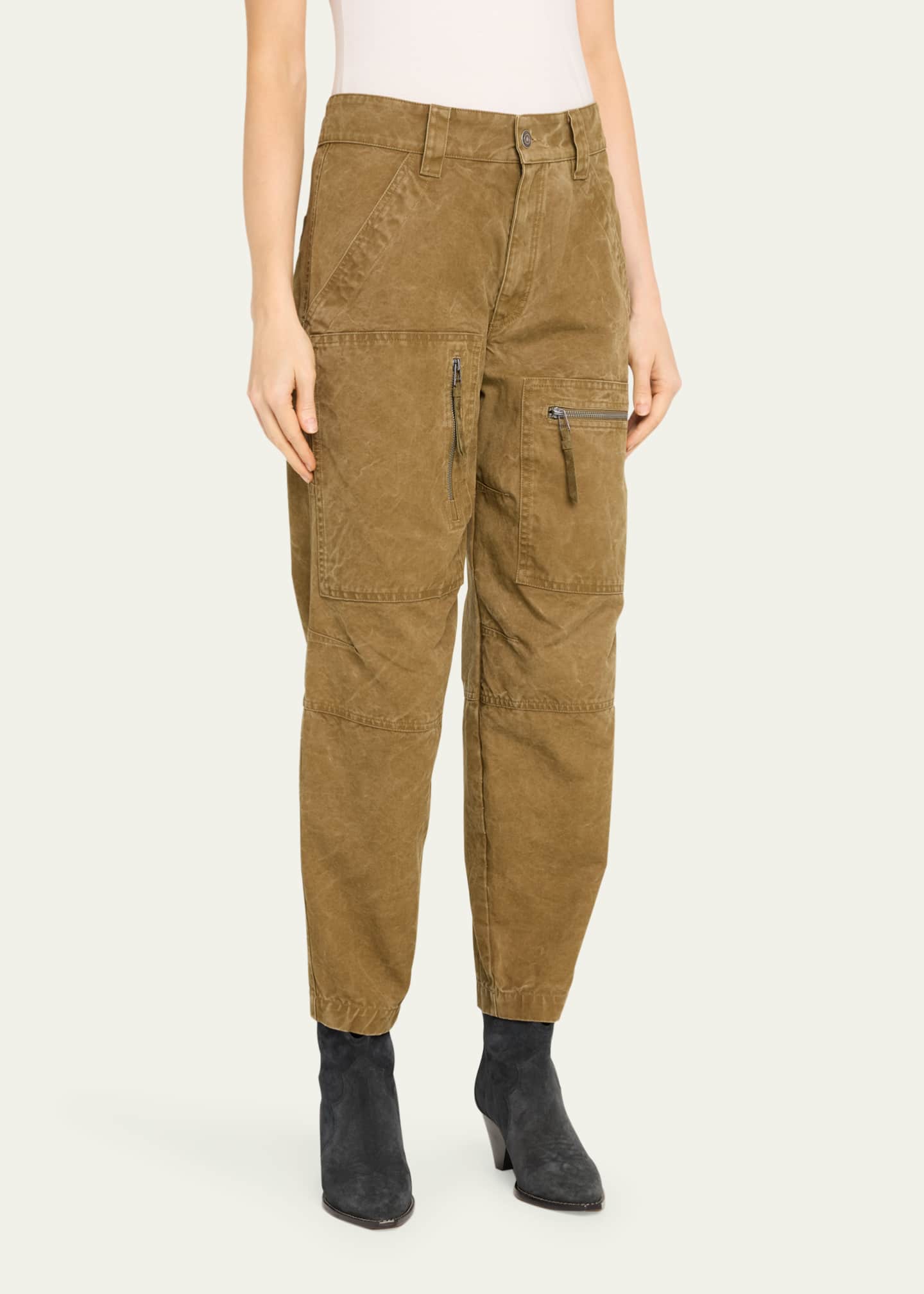 Etoile Isabel Marant Kelyane Tapered Cargo Pants Image 4 of 5