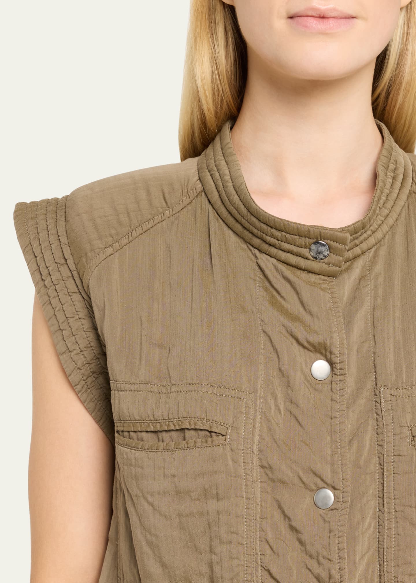 Etoile Isabel Marant Suzie Crinkled Drawstring Jumpsuit Image 5 of 5
