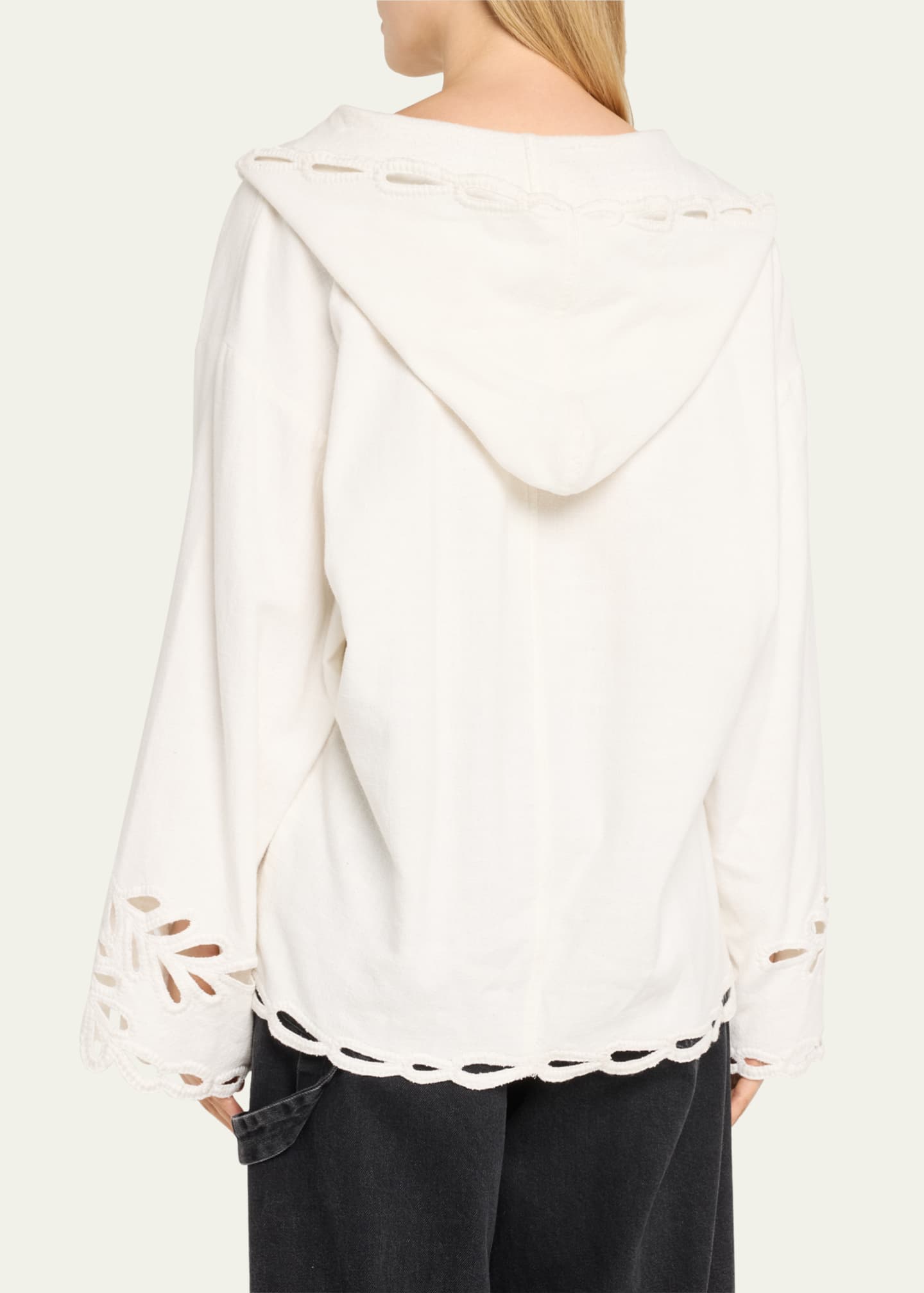Etoile Isabel Marant Solvi Embroidered Hooded Pullover Image 3 of 5