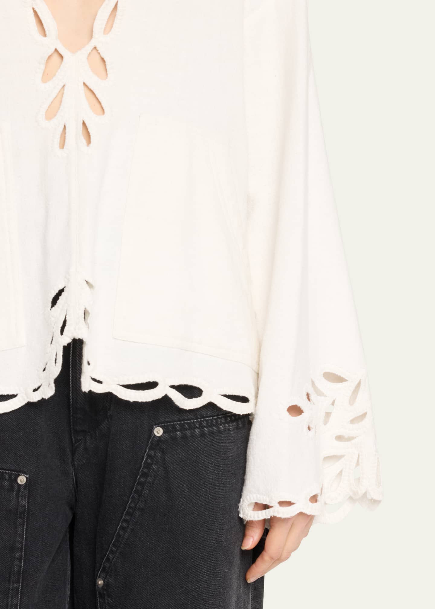 Etoile Isabel Marant Solvi Embroidered Hooded Pullover Image 5 of 5