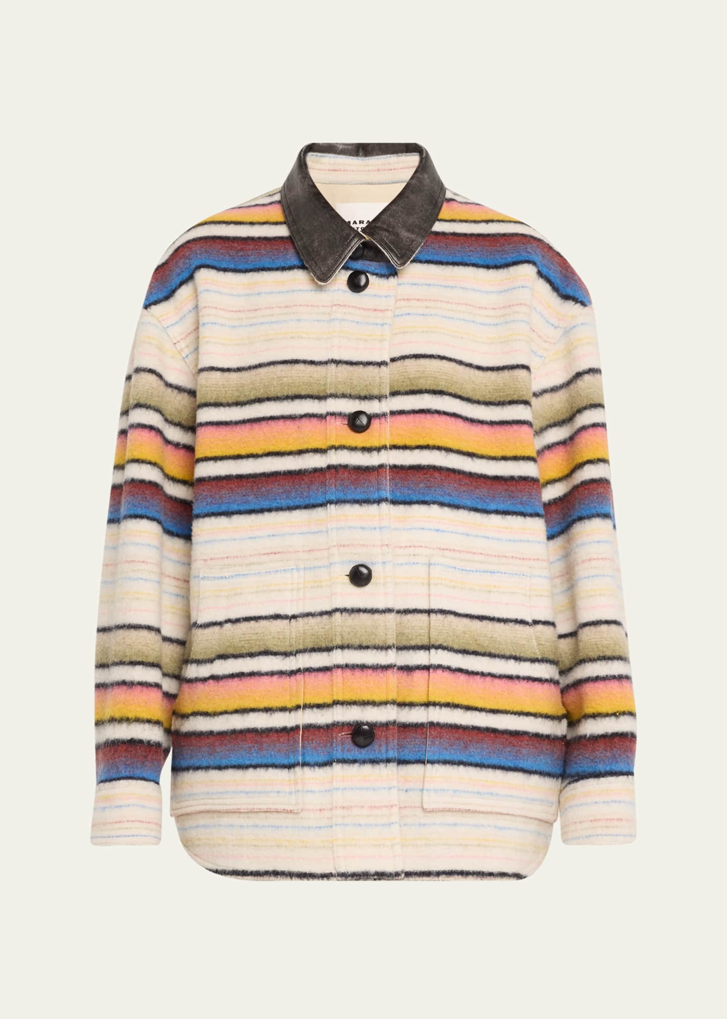 Etoile Isabel Marant Dayvi Stripe Shirt Jacket Image 1 of 5