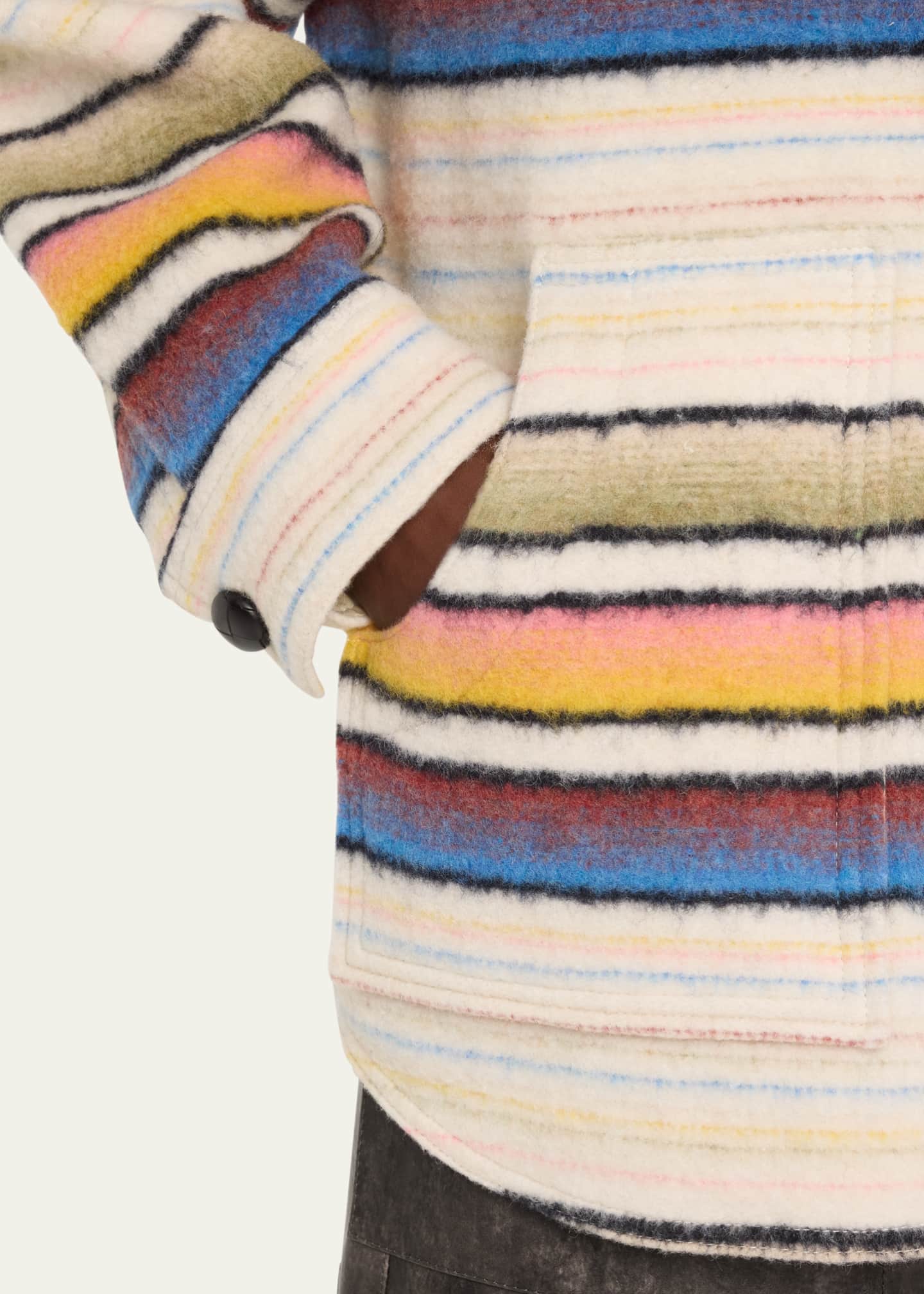 Etoile Isabel Marant Dayvi Stripe Shirt Jacket Image 5 of 5