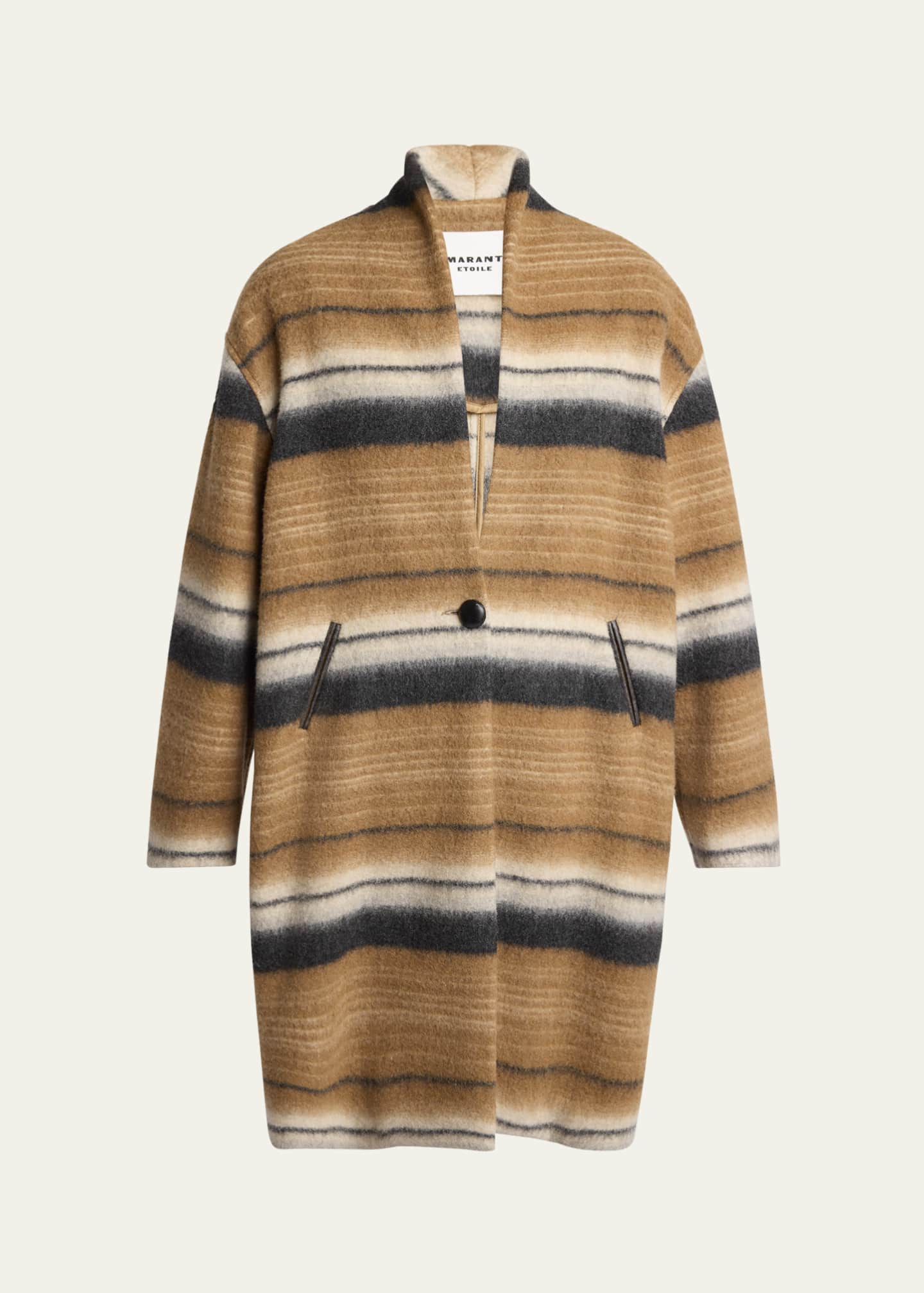 Etoile Isabel Marant Daby Stripe Overcoat Image 1 of 5