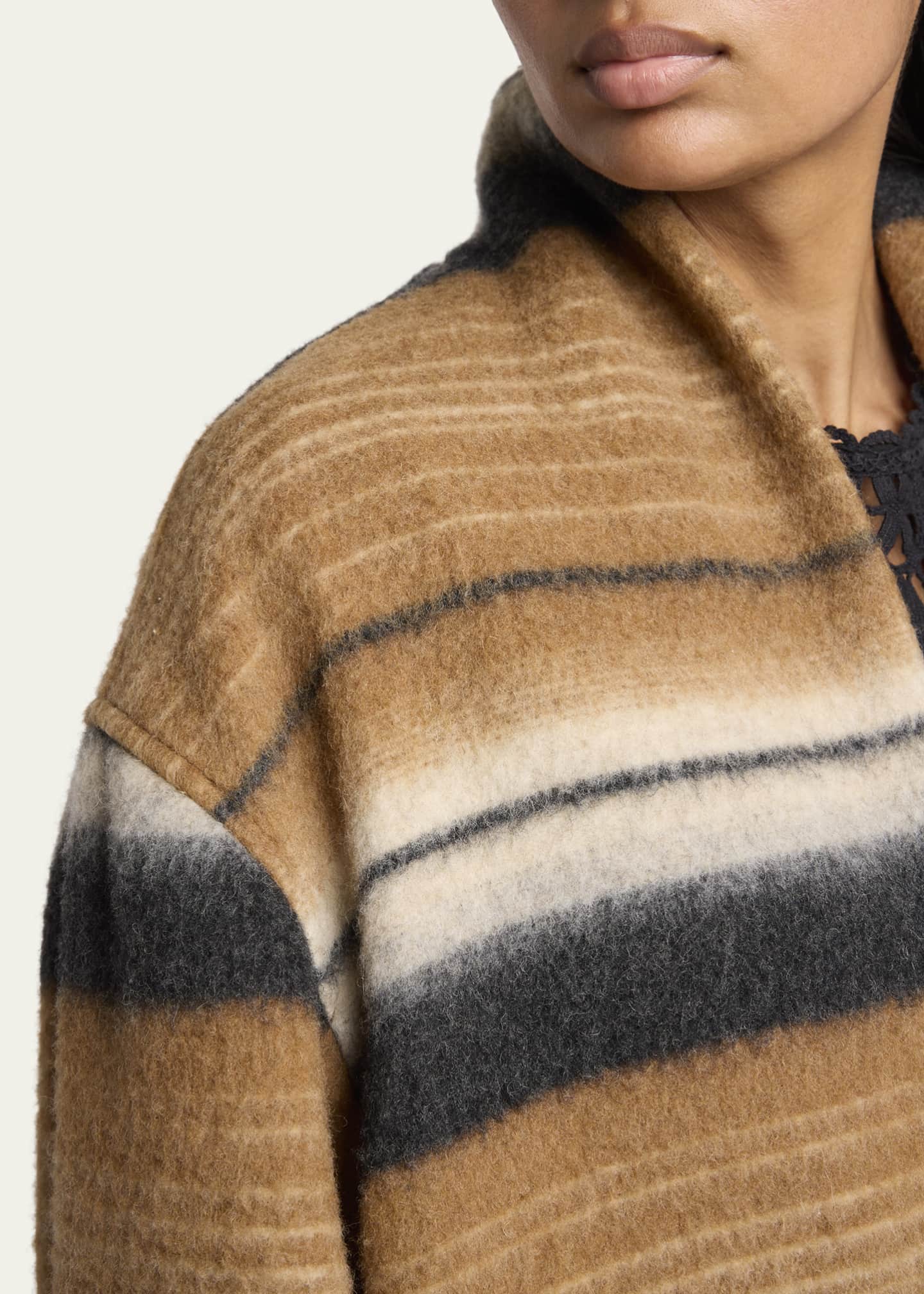 Etoile Isabel Marant Daby Stripe Overcoat Image 5 of 5
