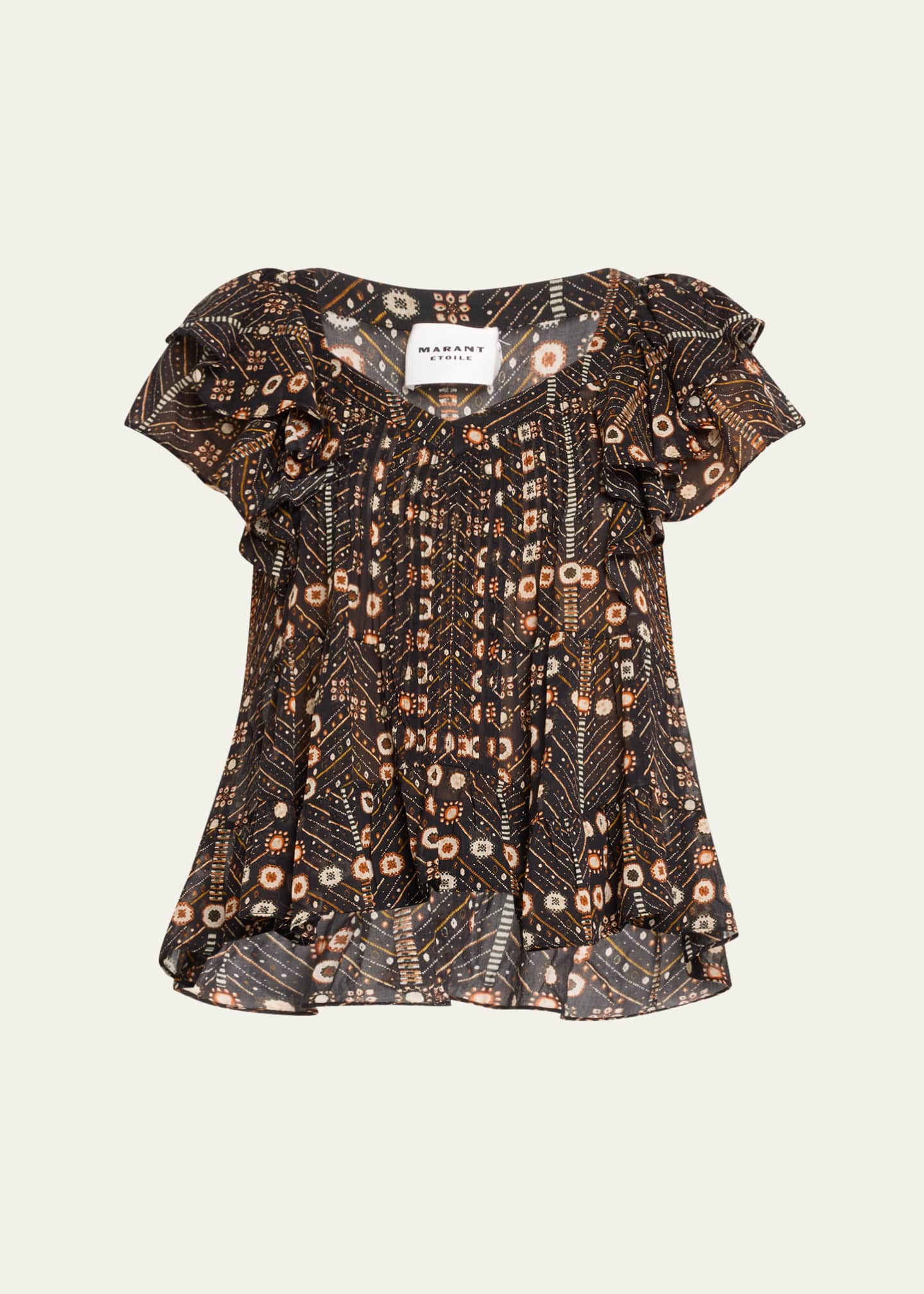 Etoile Isabel Marant Madrana Tiered Sleeve Blouse Image 1 of 5