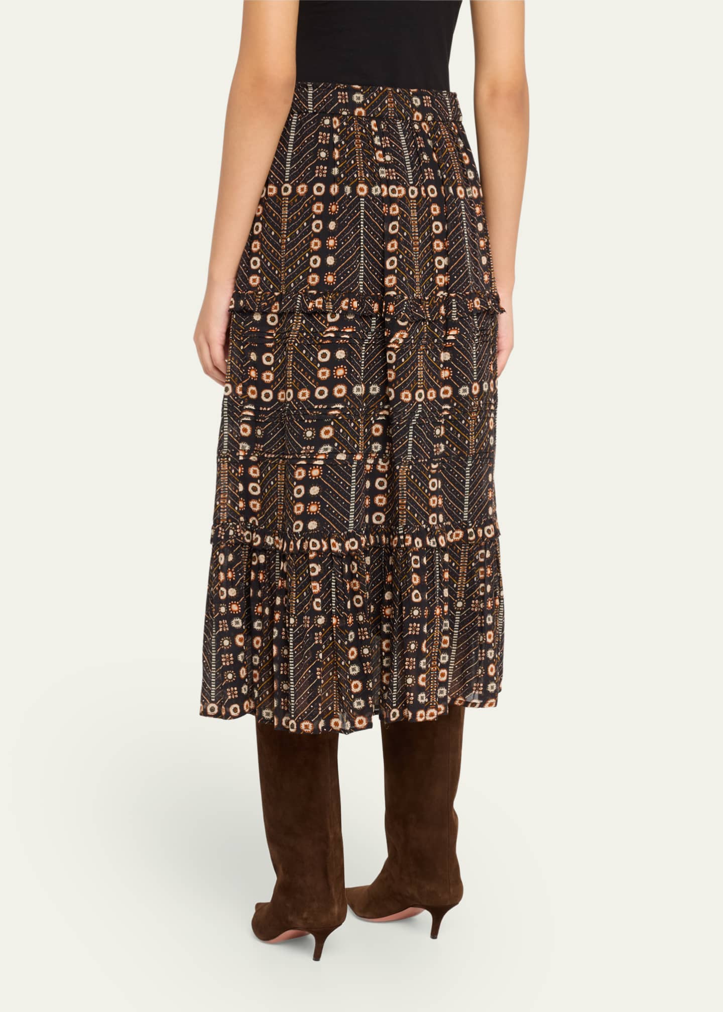Etoile Isabel Marant Diya Tiered A-Line Maxi Skirt Image 3 of 5