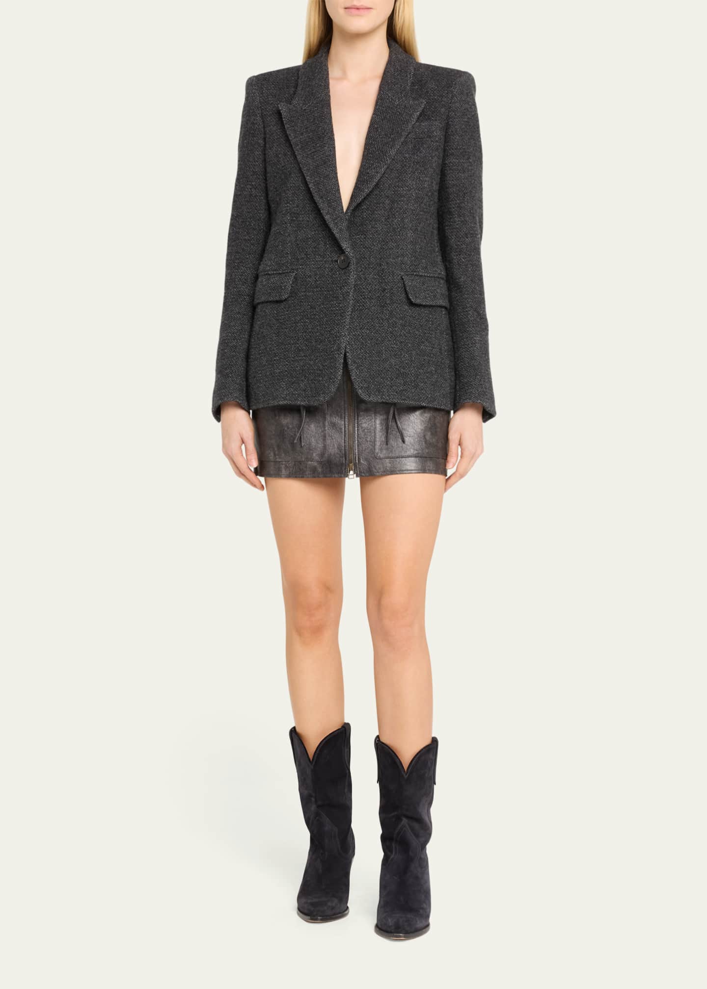 Etoile Isabel Marant Kerstin Single-Breasted Blazer Image 2 of 5