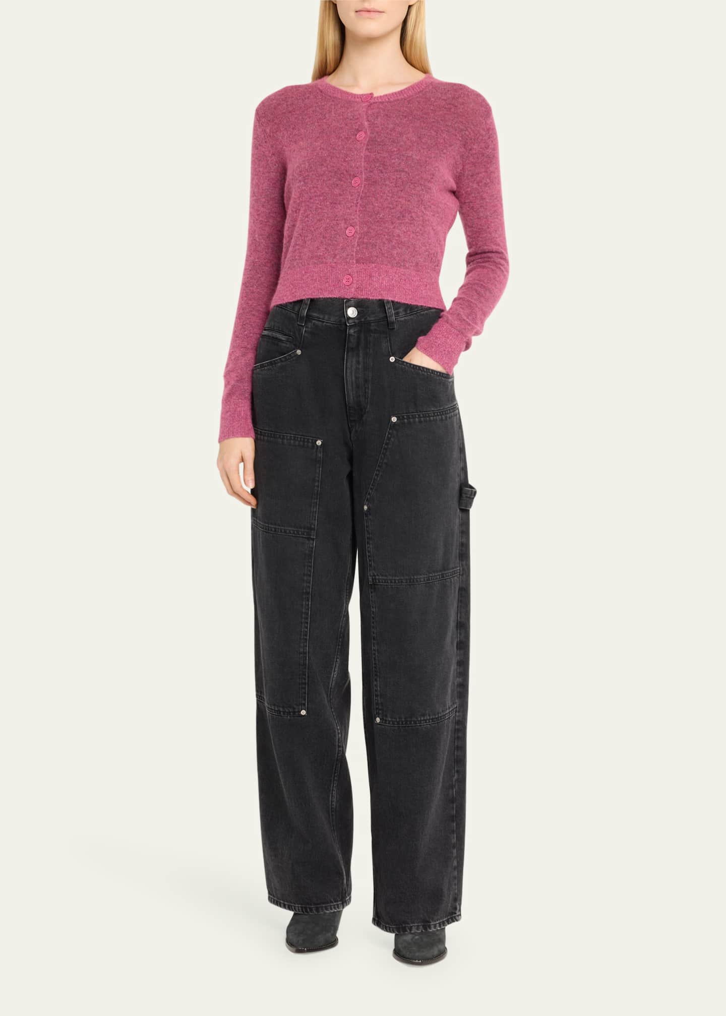 Etoile Isabel Marant Ophra Straight-Leg Carpenter Jeans Image 2 of 5