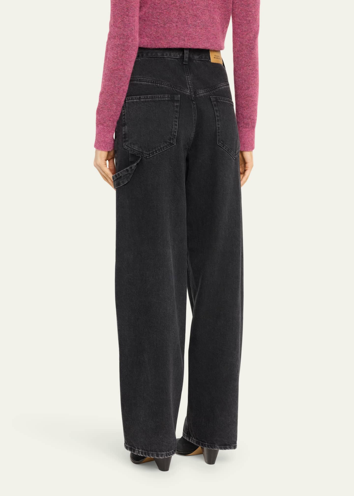 Etoile Isabel Marant Ophra Straight-Leg Carpenter Jeans Image 3 of 5