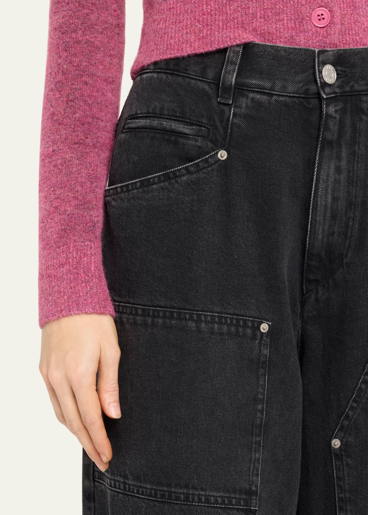 Etoile Isabel Marant Ophra Straight-Leg Carpenter Jeans Image 5 of 5