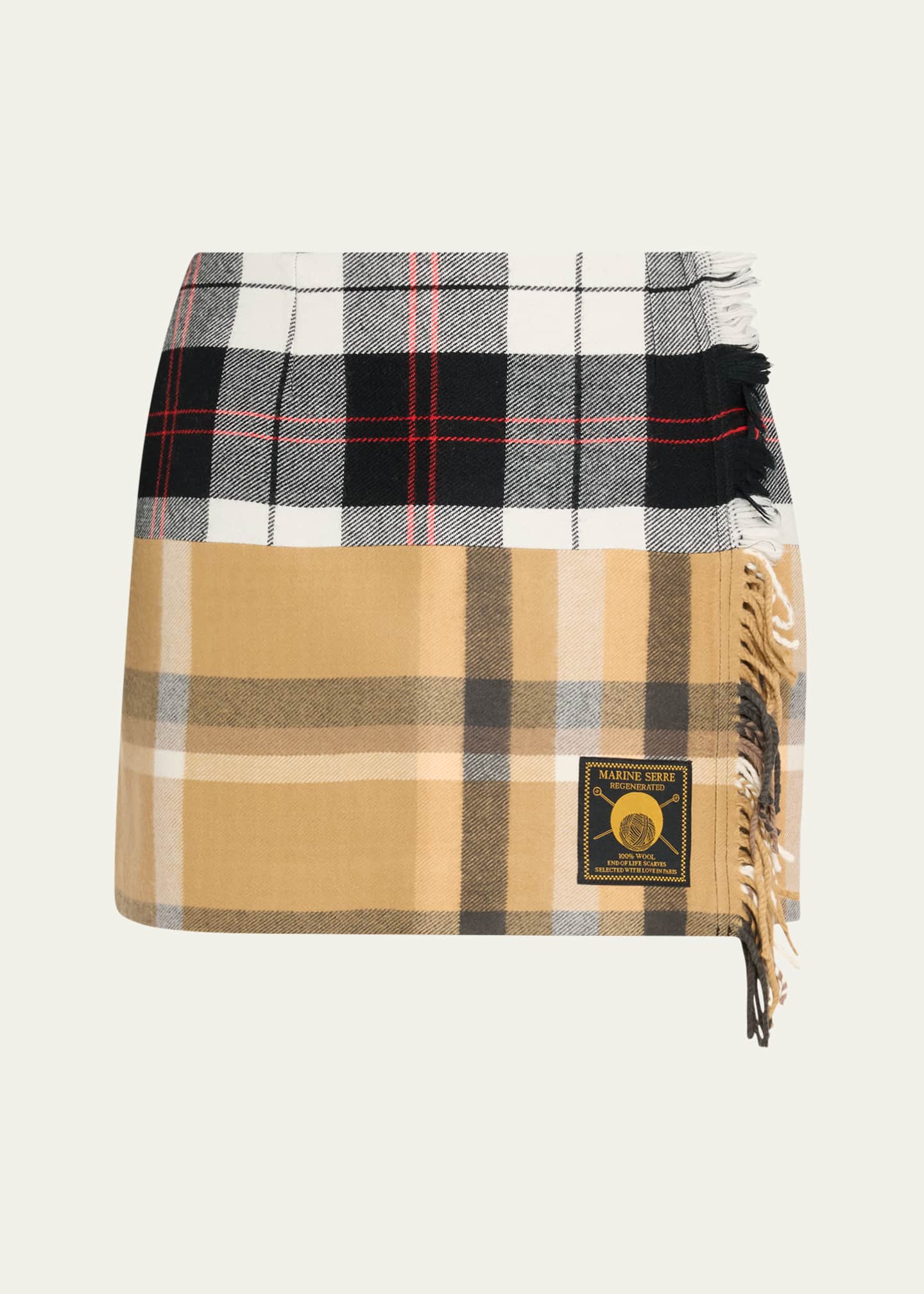 Marine Serre Regenerated Tartan Scarves Mini Skirt Image 1 of 5