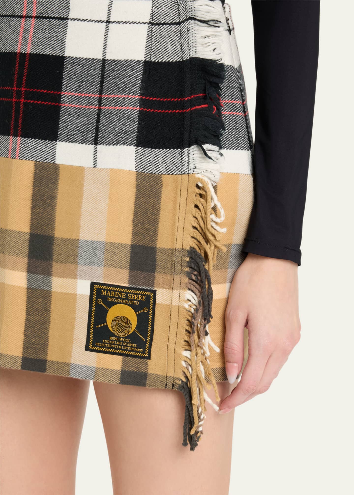 Marine Serre Regenerated Tartan Scarves Mini Skirt Image 5 of 5
