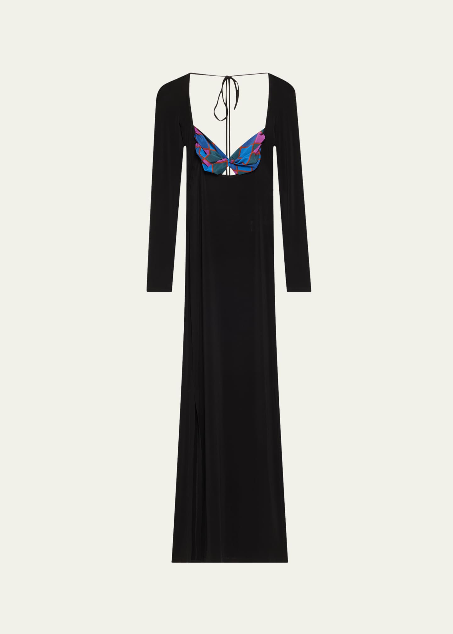 【関税&送料込】Marine Serre Regenerated Scarves Dress Marine Serre Regenerated Scarves Silk Minidress | Blue
