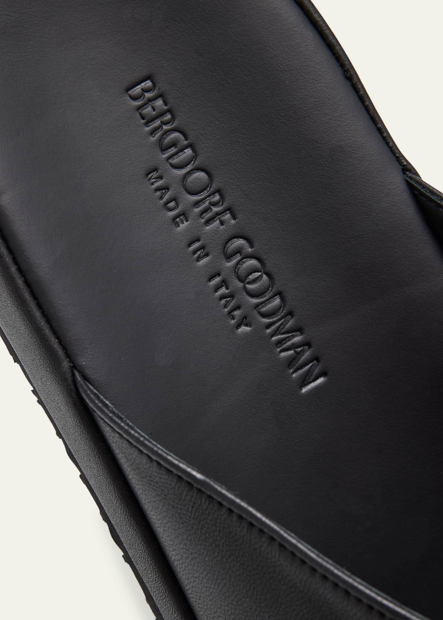 Bergdorf Goodman Men's Crisscross Napa Leather Slide Sandals Image 7 of 7