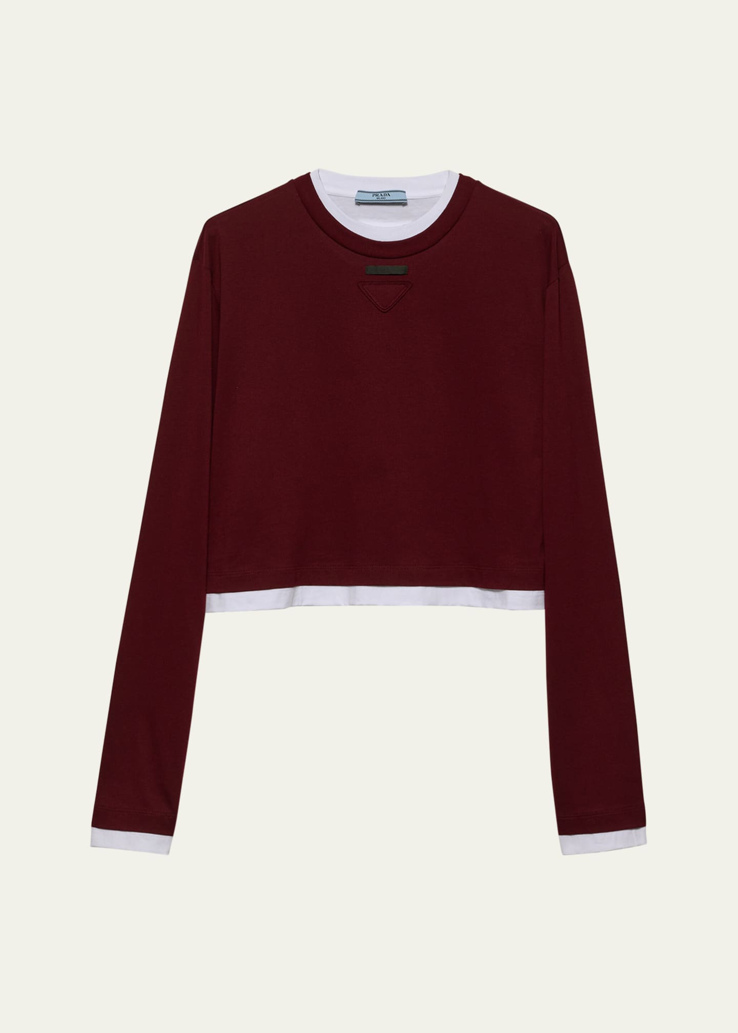 今年の新作から定番まで！ Prada Oversized Long-sleeve Jersey T-shirt - Bergdorf Goodman トップス