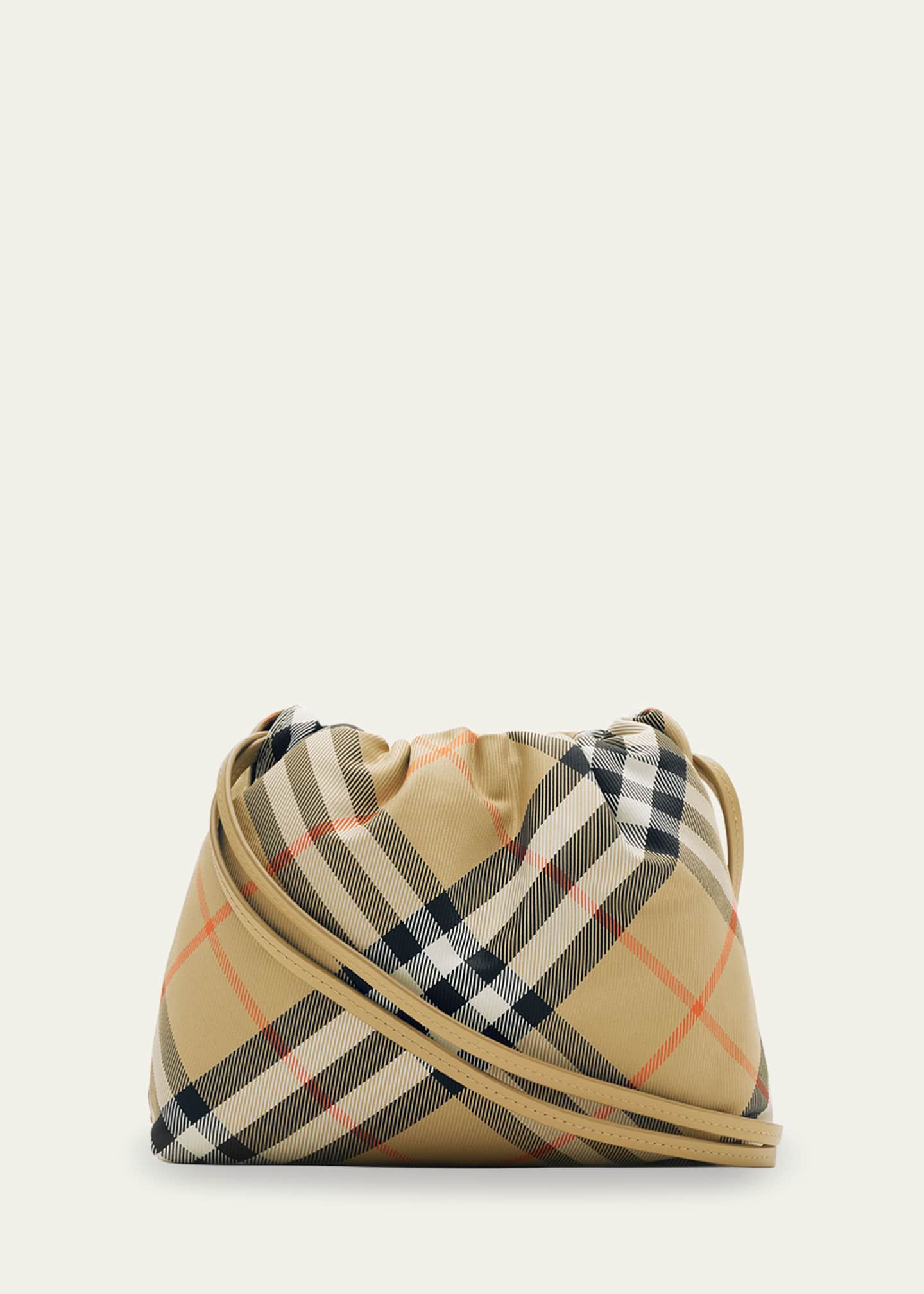 Burberry Girl's Check-Print Crossbody Pouch Image 3 of 3