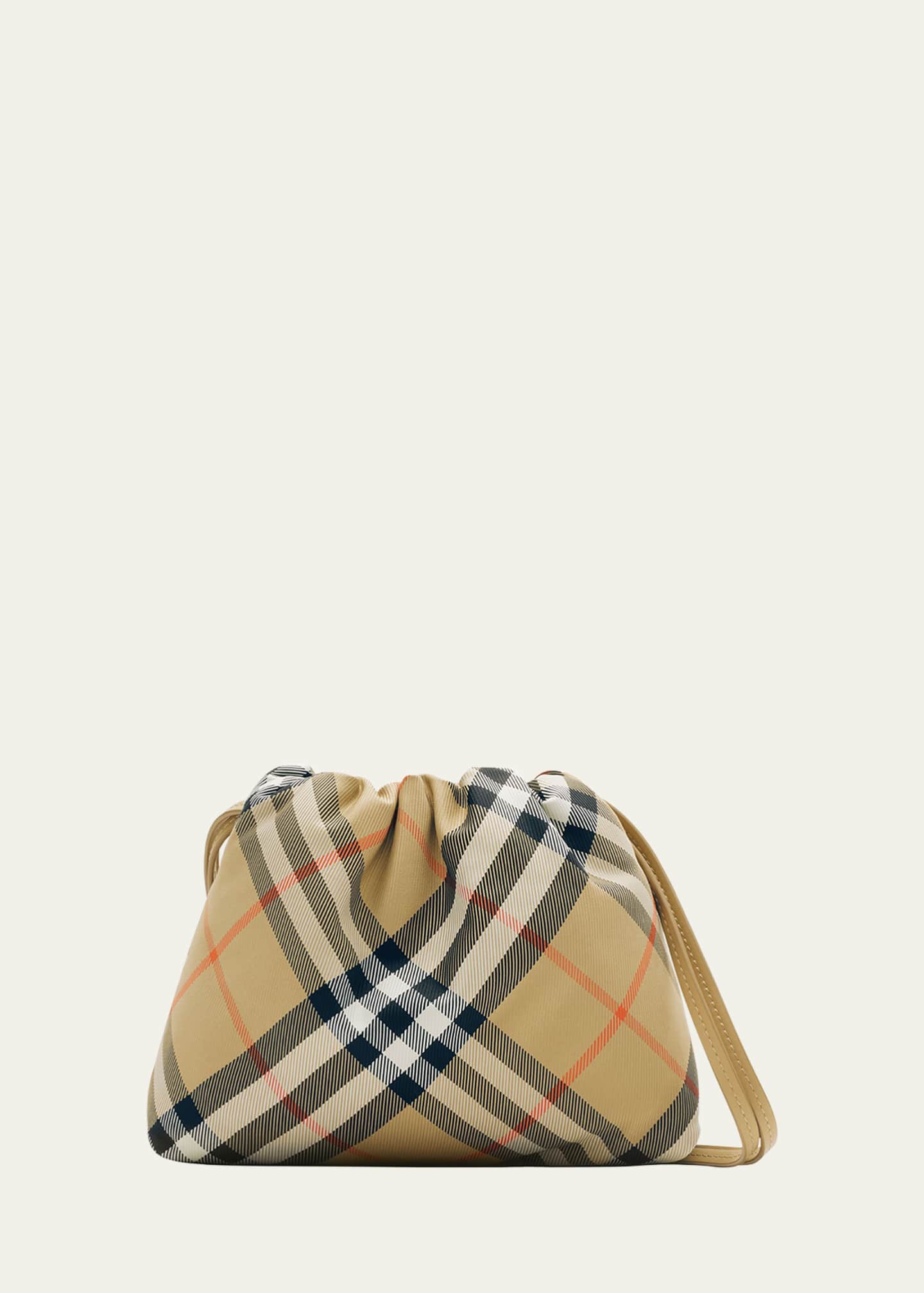 Burberry Girl's Check-Print Crossbody Pouch Image 1 of 3