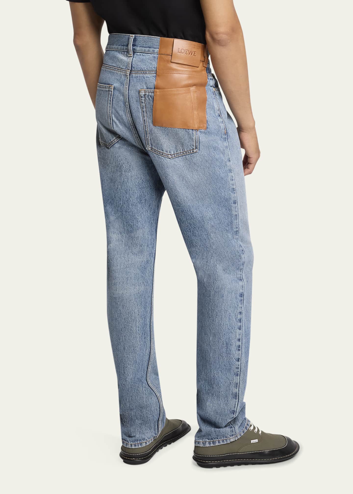 Loewe Men's Jeans with Leather Patch Image 3 of 5