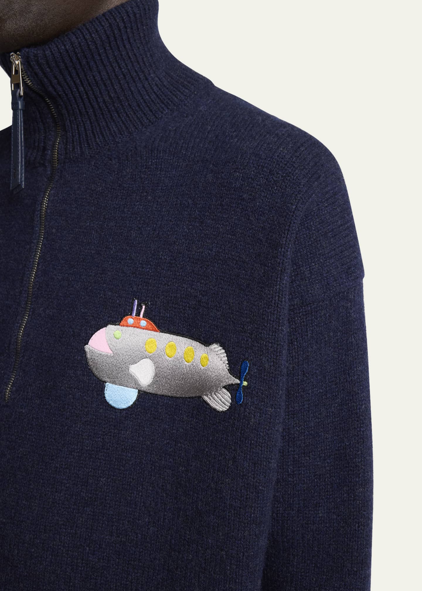 Loewe x Suna Fujita Men's Submarine Half-Zip Sweater