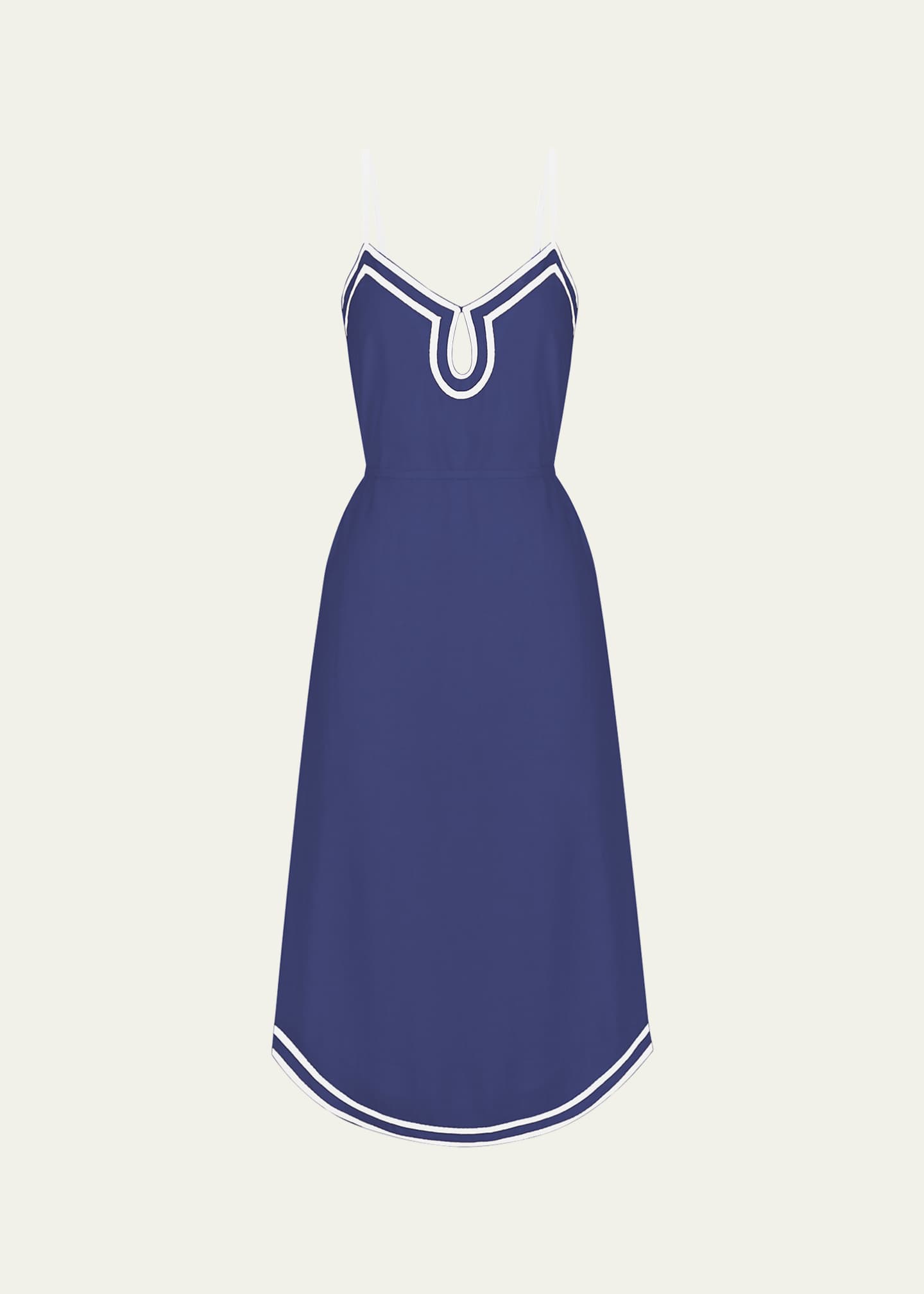 Hannah Artwear Azzura Cotton Voile Midi Dress Lapis Women s 0 Casual Work Dresses Day Dresses Sundresses