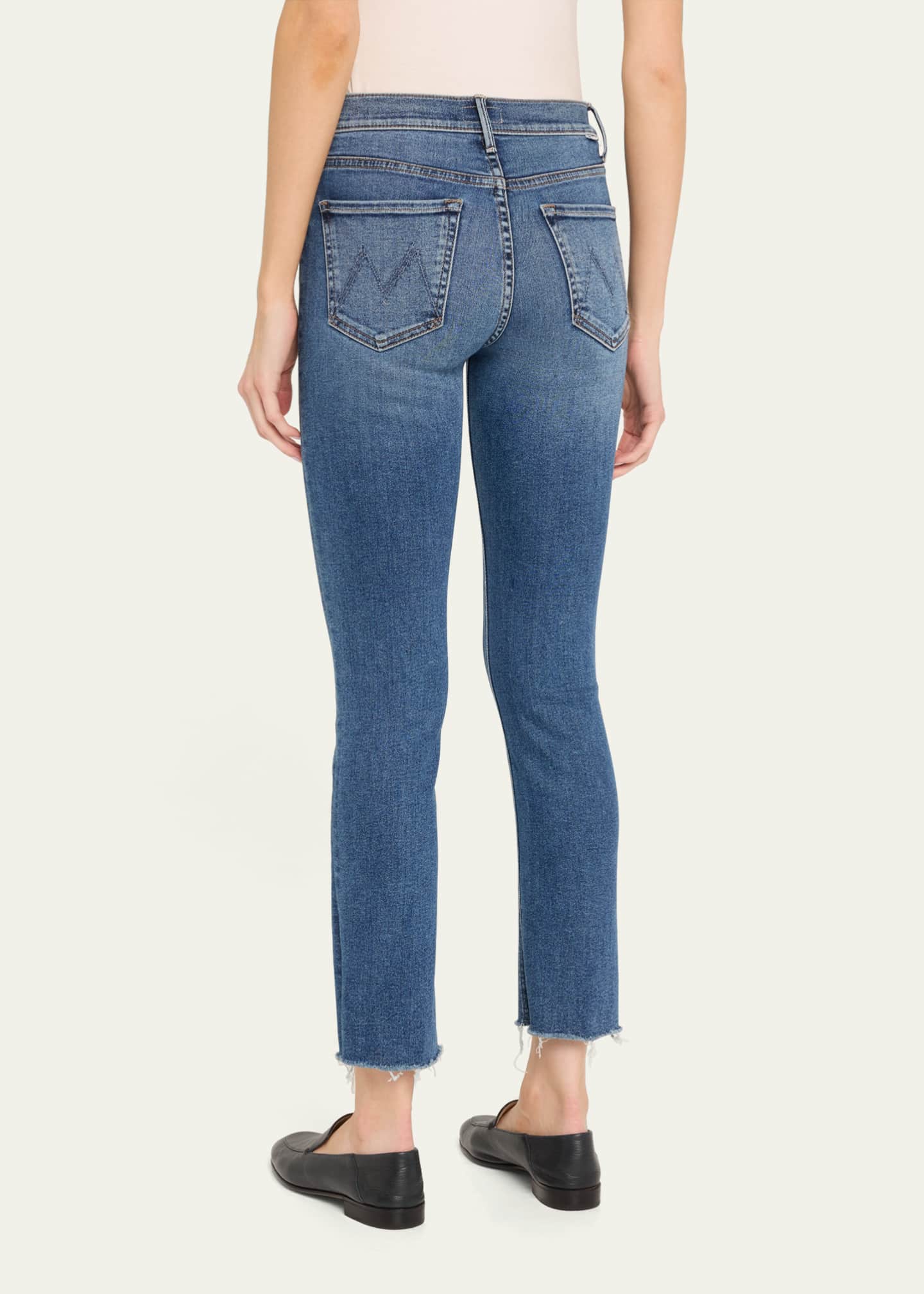 MOTHER The Mid-Rise Dazzler Flood Fray Jeans Image 2 of 4