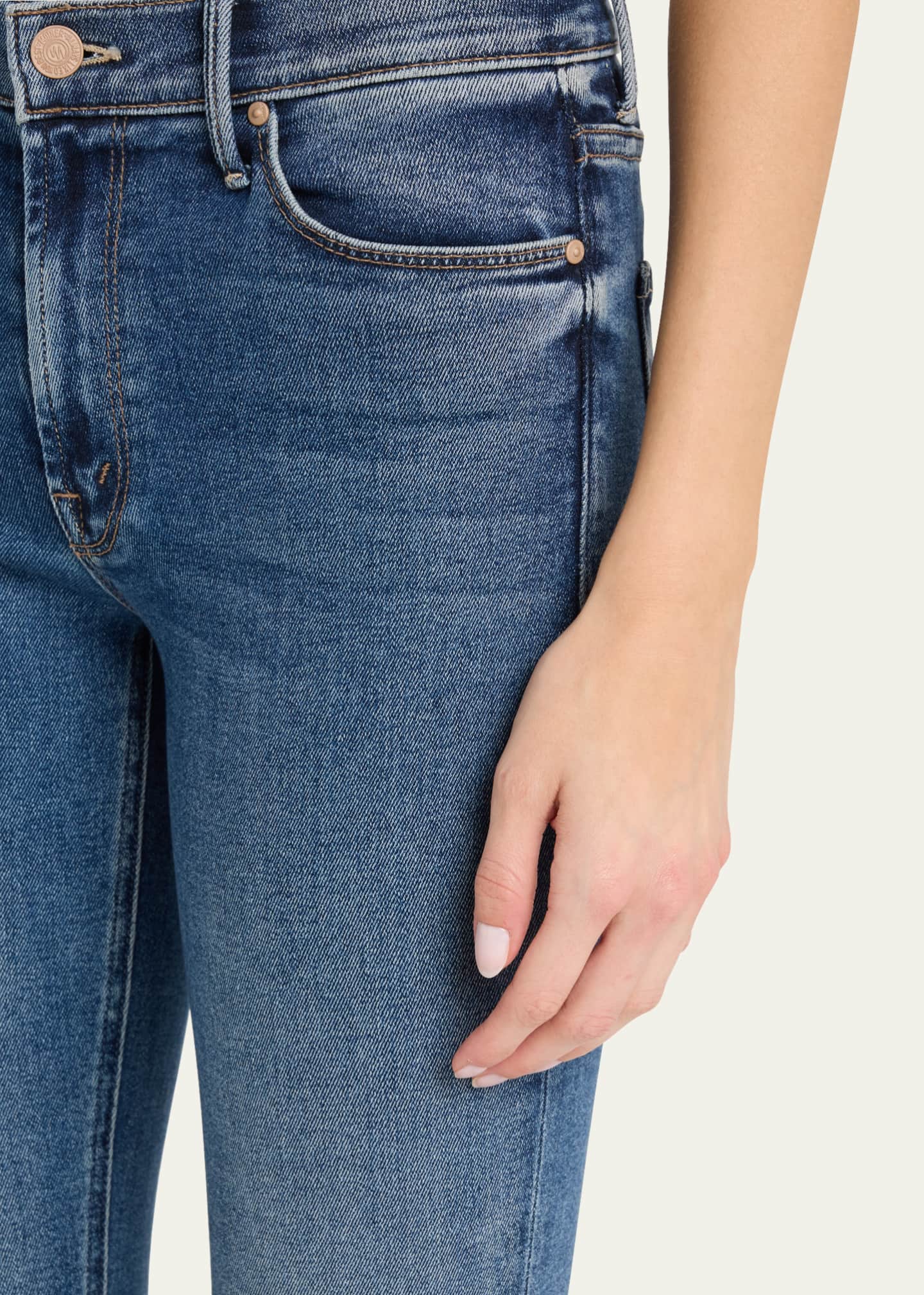 MOTHER The Mid-Rise Dazzler Flood Fray Jeans Image 4 of 4