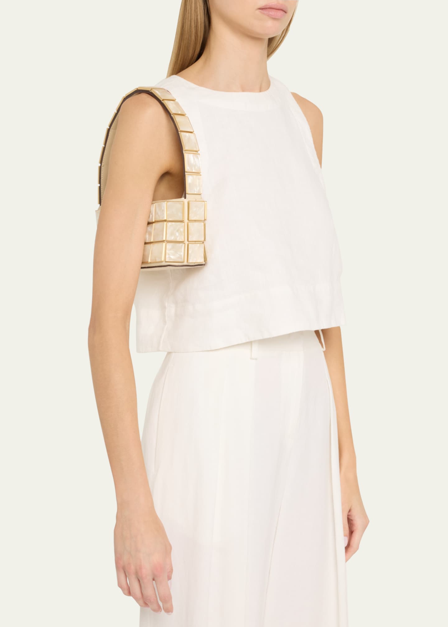 Cult Gaia Romy Geometric Acrylic Shoulder Bag Image 2 of 6