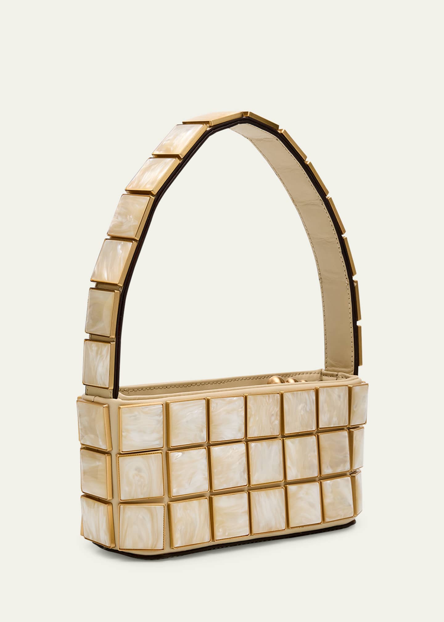 Cult Gaia Romy Geometric Acrylic Shoulder Bag Image 3 of 6