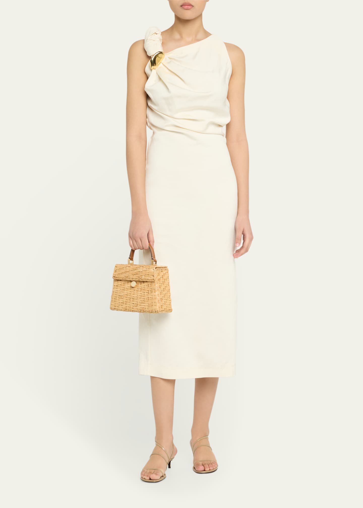 Cult Gaia Sybil Flap Rattan Crossbody Bag Image 4 of 5